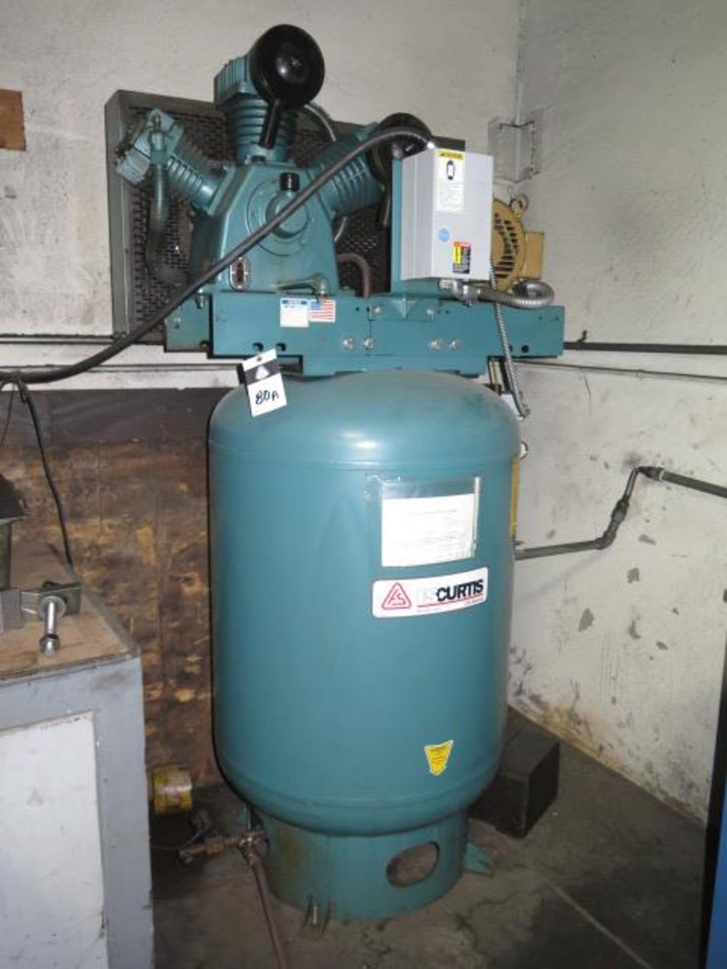 Curtis 10Hp Vertical Air Compressor w/ 3-Stage Pump, 80 Gallon Tank, Great Lakes Air, SOLD AS IS - Image 2 of 10