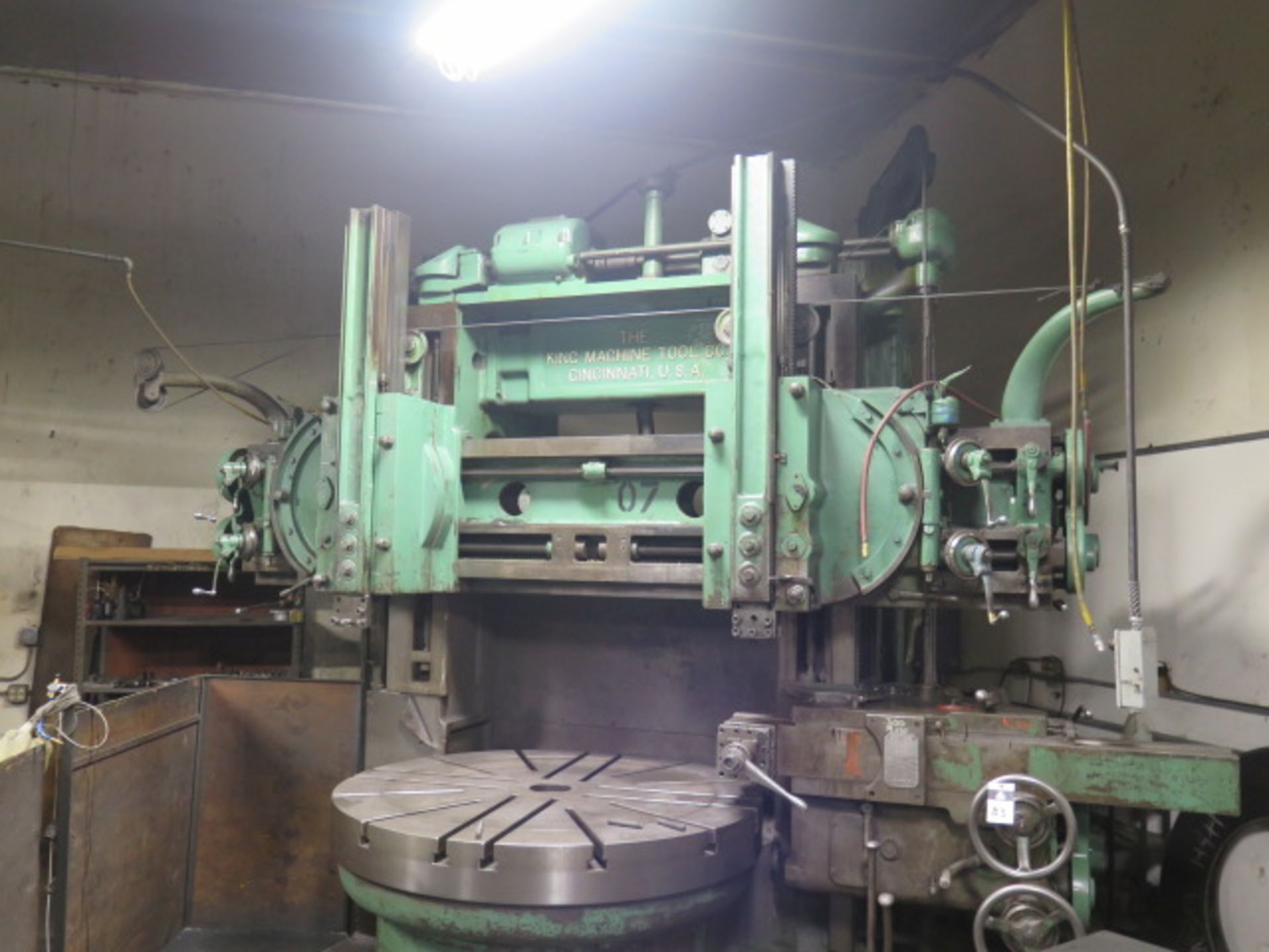 King 62” Vertical Boring Mill s/n 2076 w/Controls, 70” Swing, 1.7-83.4 RPM, (2) Facing/, SOLD AS IS - Image 2 of 18