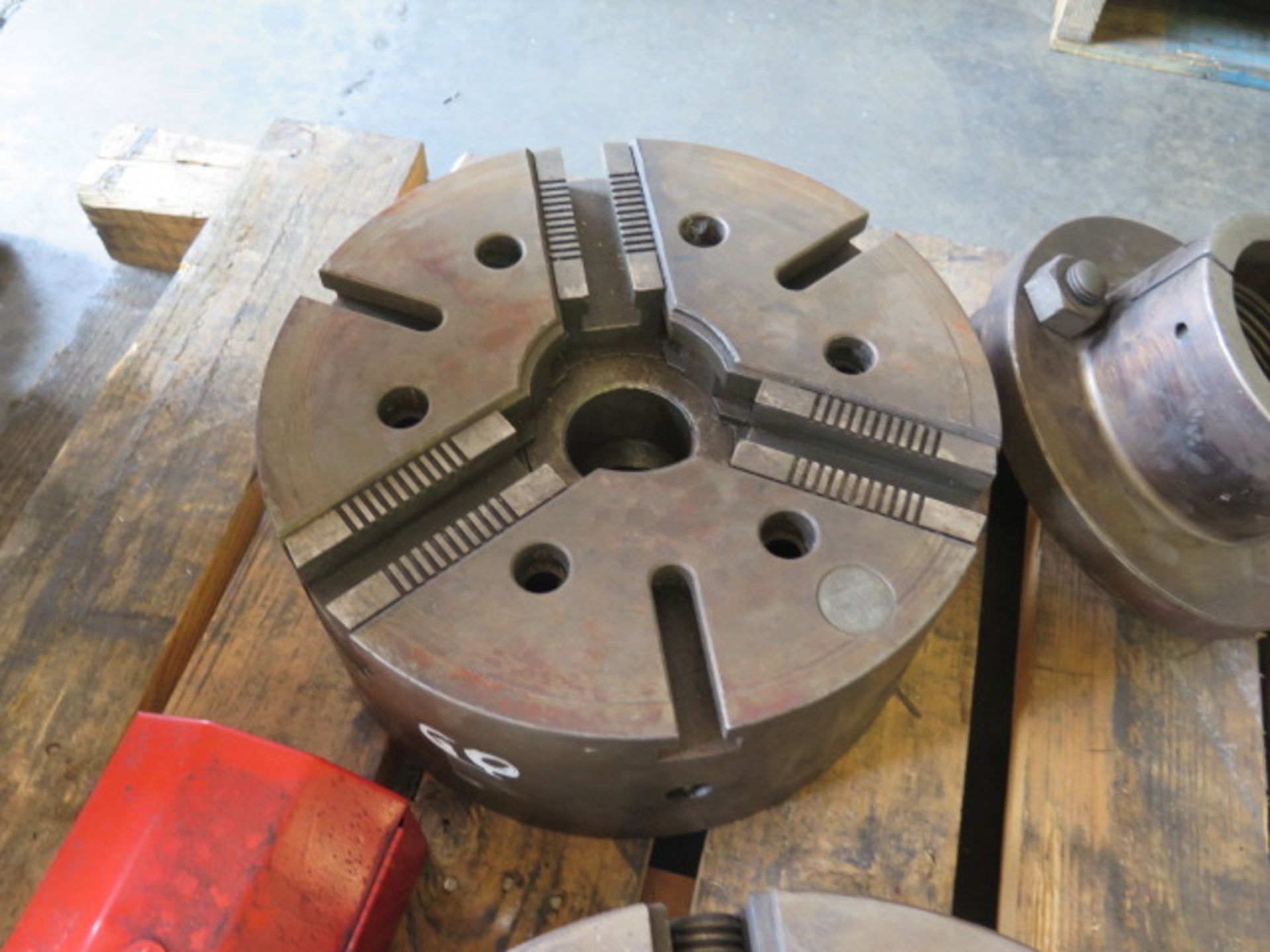 15" 3-Jaw Chuck and 18" 4-Jaw Chuck (NEEDS Jaw Shoes) (SOLD AS-IS - NO WARRANTY) - Image 3 of 4