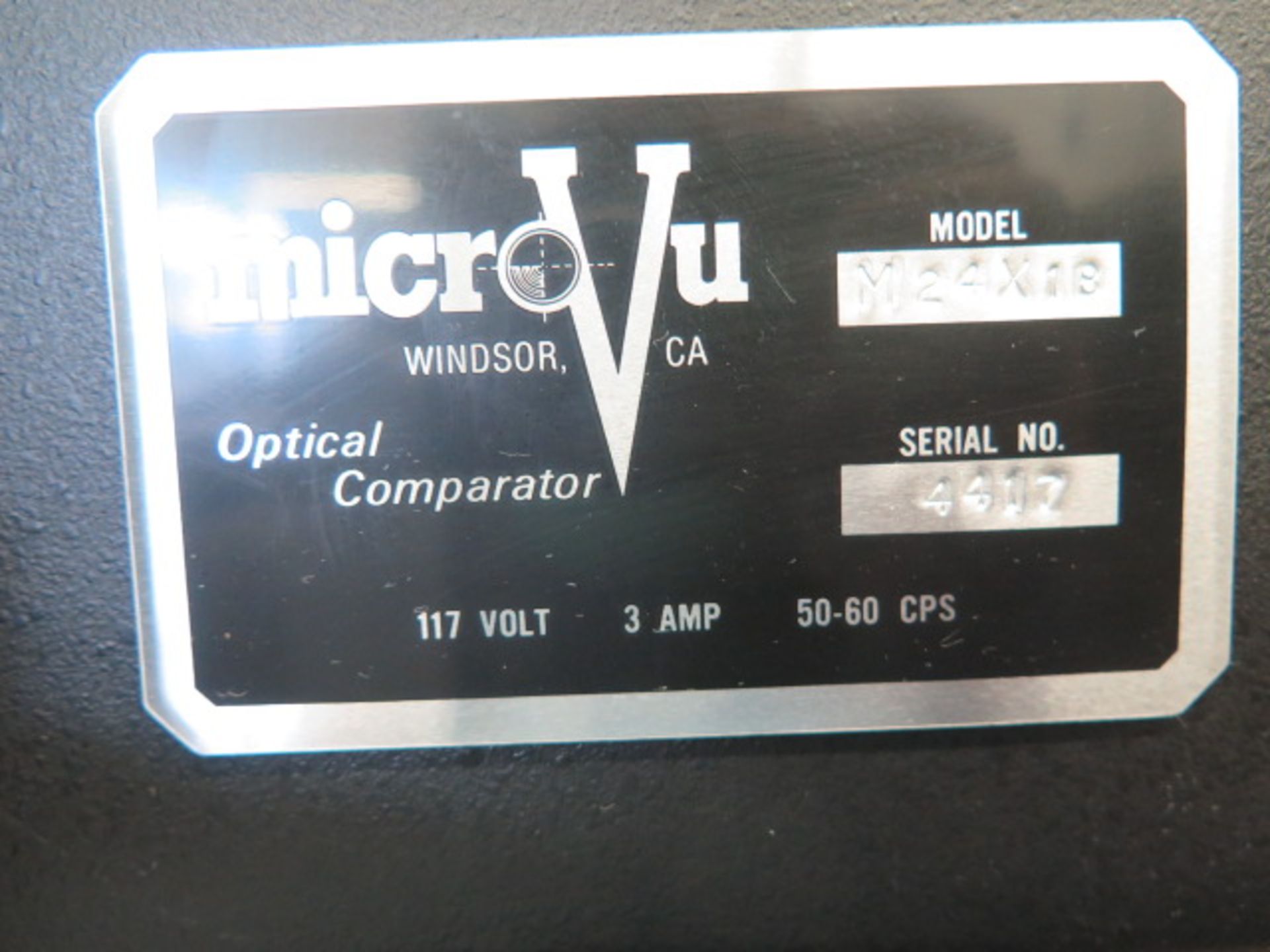 MicroVu M24X18 Video Optical Comparator s/n 4417 w/ MicroVu 9050A Video Reticle, Surfac, SOLD AS IS - Image 10 of 10