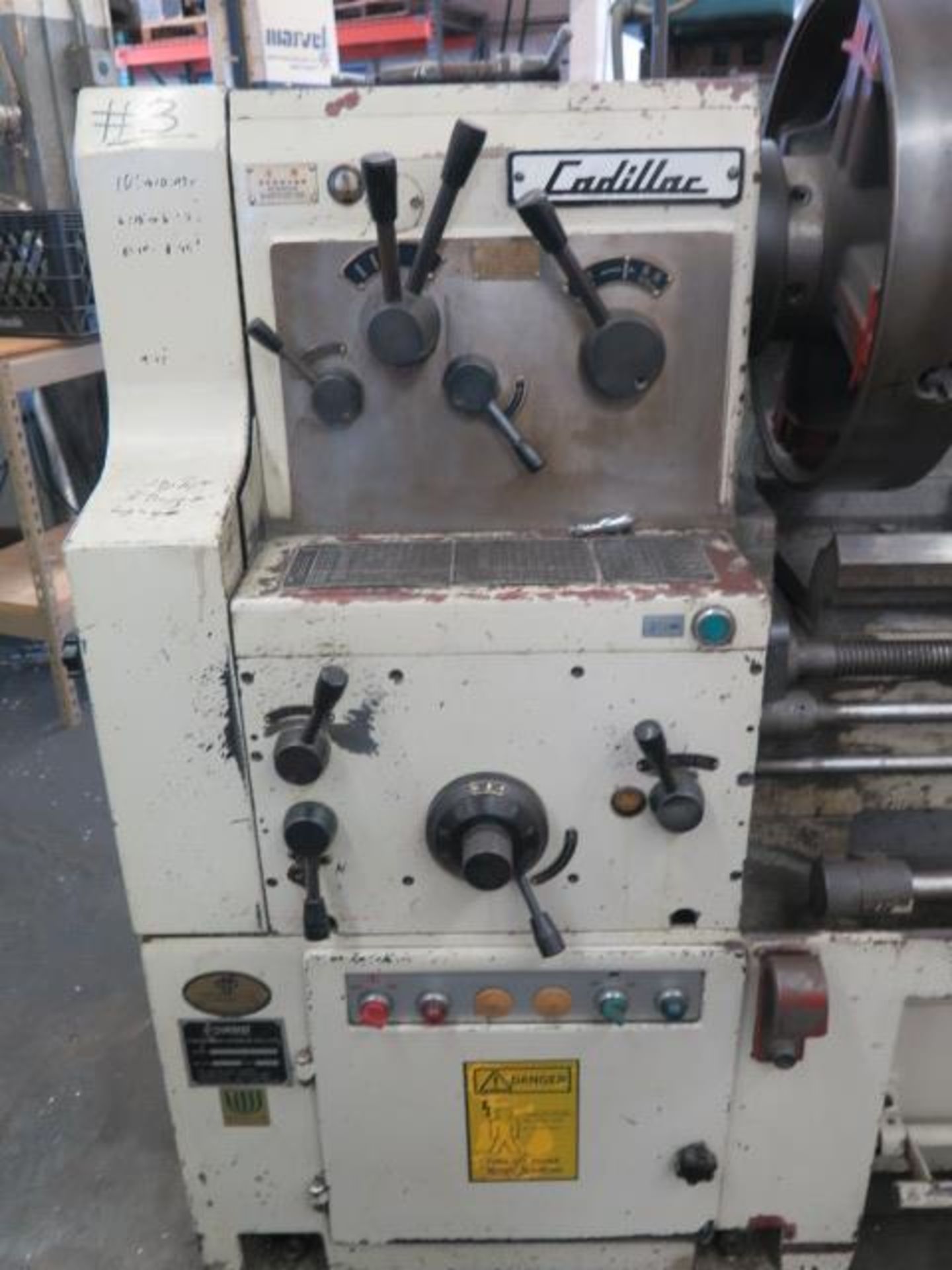 Cadillac 22” Geared Head Gap Bed Lathe s/n B92892 w/ 25-1500 RPM, Inch/mm Threading, SOLD AS IS - Image 7 of 11