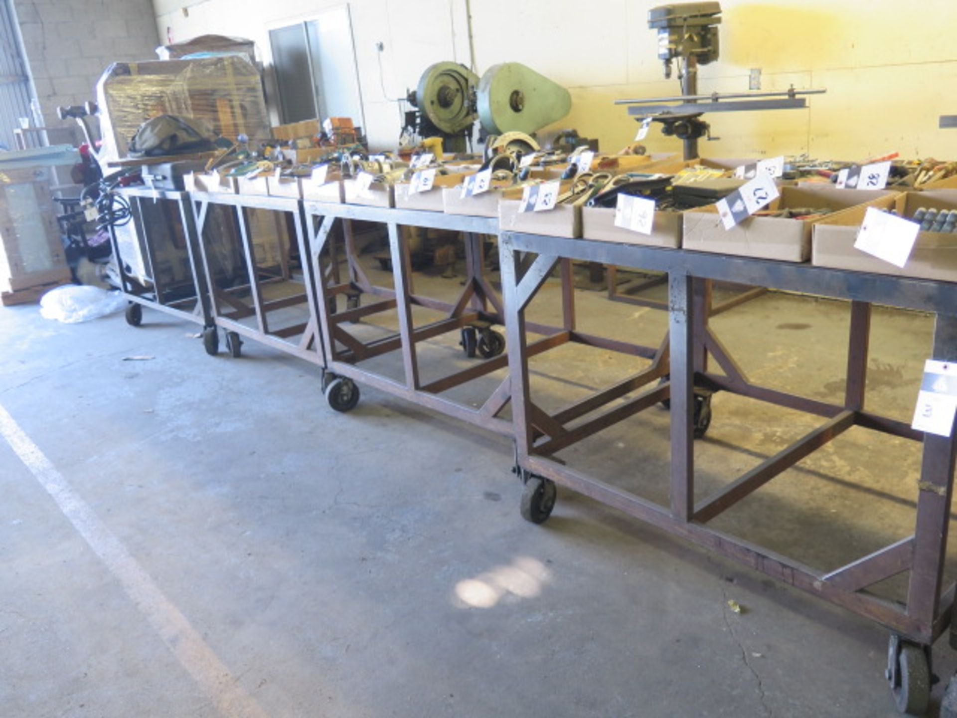 36" x 48" Steel Rolling Tables (4) (SOLD AS-IS - NO WARRANTY)