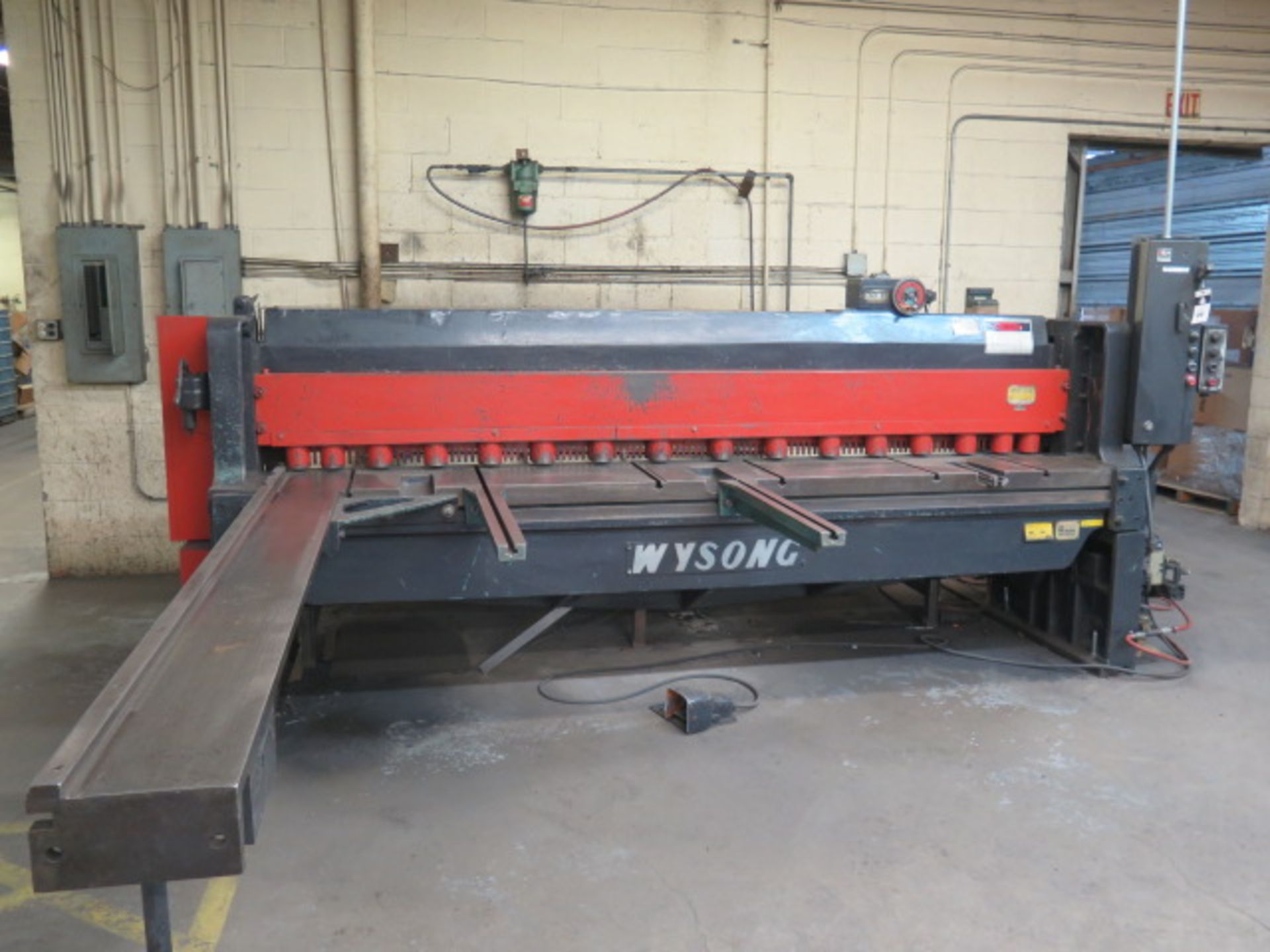 Wysong mdl. 1010 10GA (3/16”) x 10’ Power Shear s/n P32-1540 w/ Dial Power Backgauge, SOLD AS IS