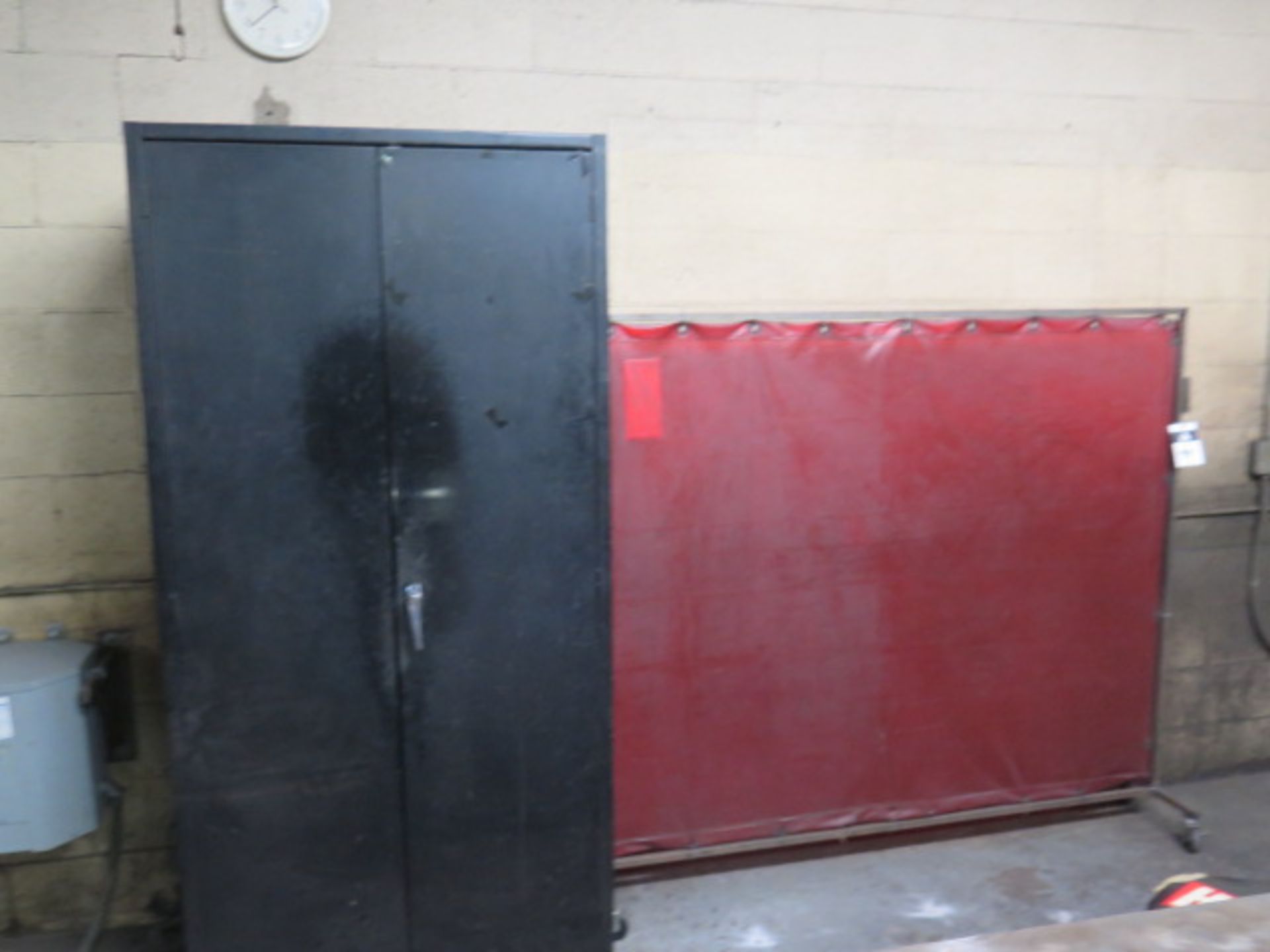 Welding Curtain and Storage Cabinet (SOLD AS-IS - NO WARRANTY)