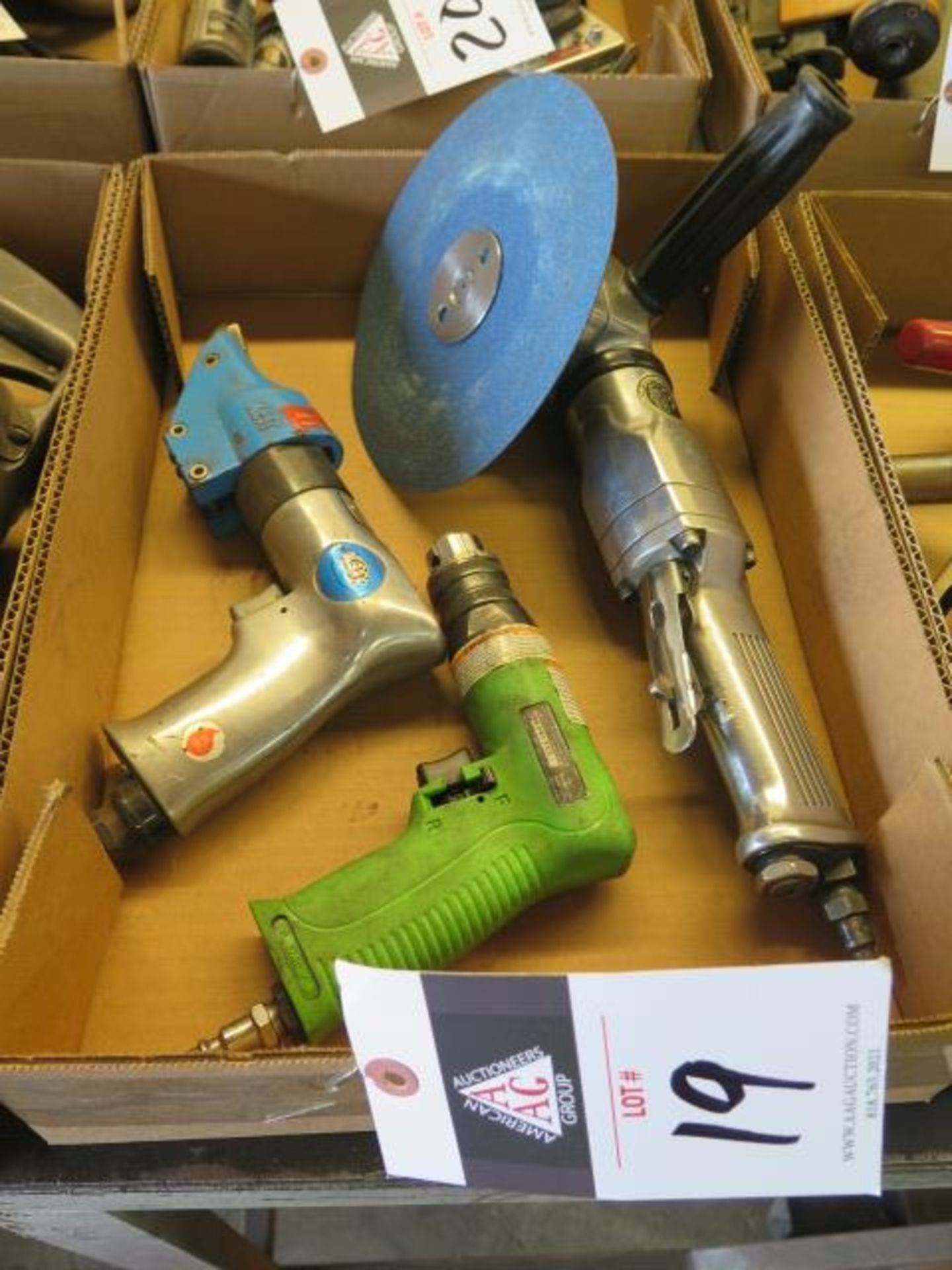 Pneumatic Shear, Angle Grinder and Drill (3) (SOLD AS-IS - NO WARRANTY)