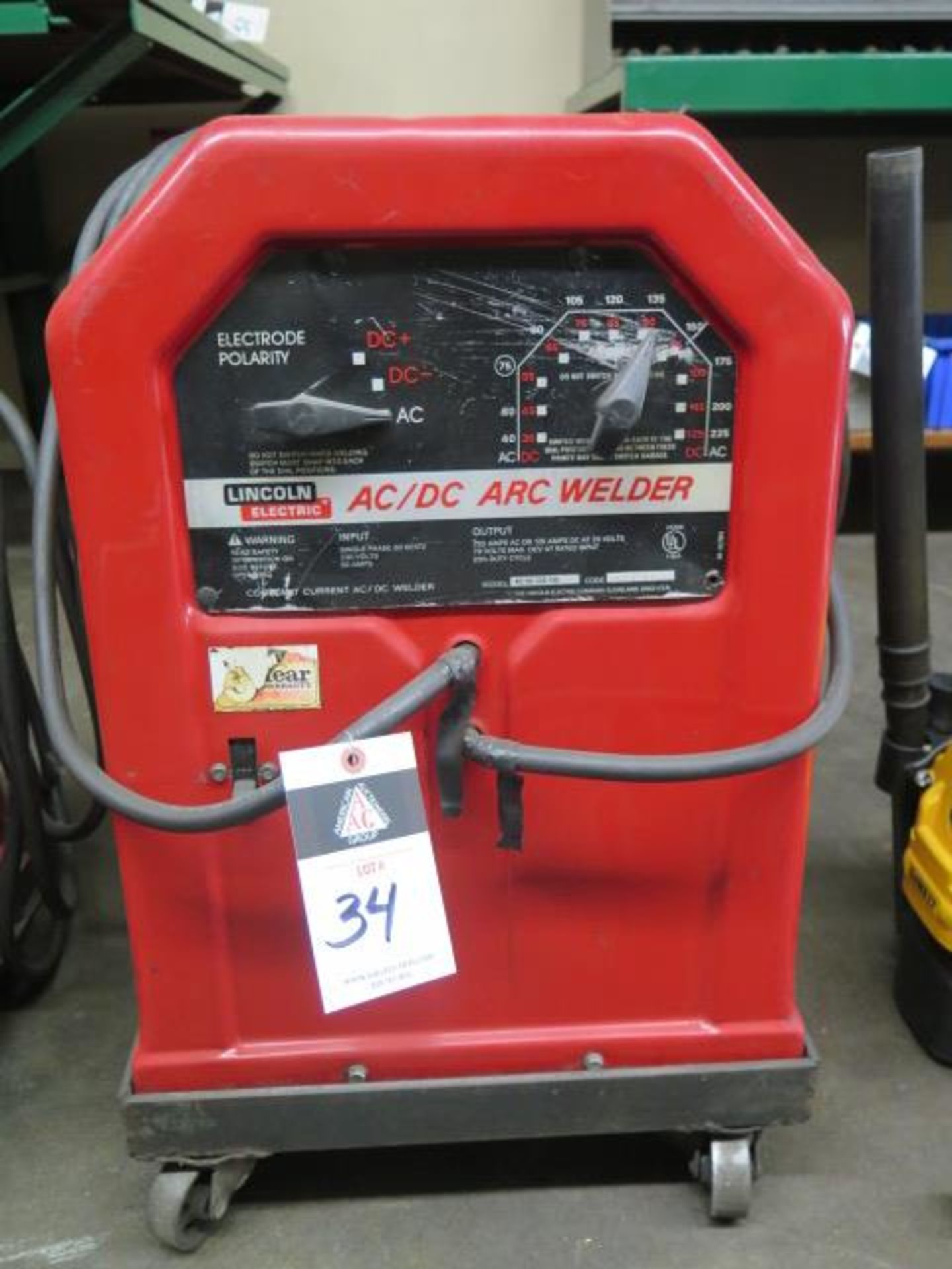 Lincoln AC-225 AC/DC Arc Welder (SOLD AS-IS - NO WARRANTY)