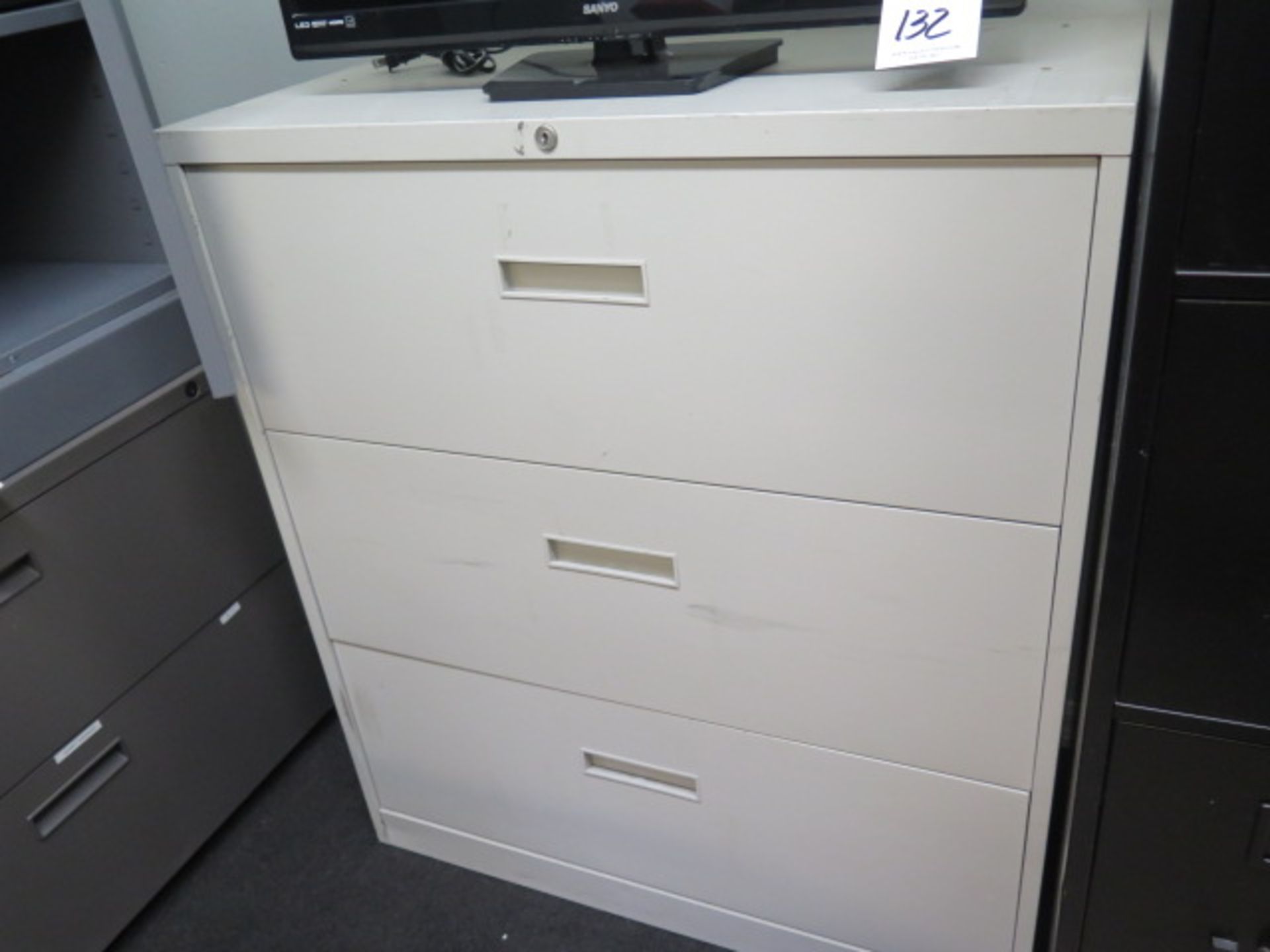 Desk, File Cabinets and Shelves (SOLD AS-IS - NO WARRANTY) - Image 4 of 5