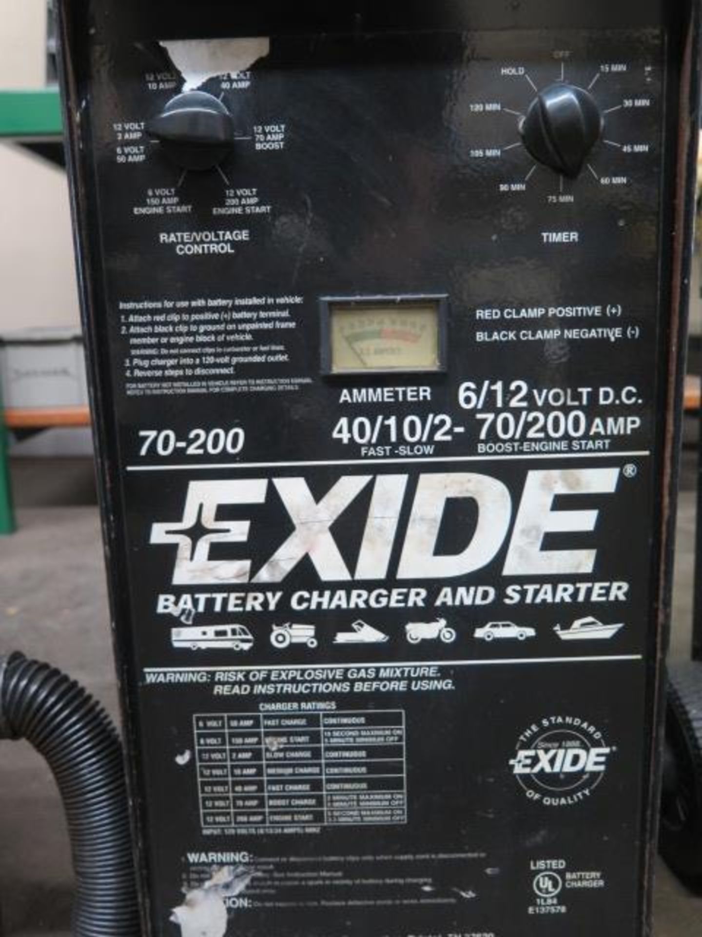 Exide Battery Charger (SOLD AS-IS - NO WARRANTY) - Image 3 of 3