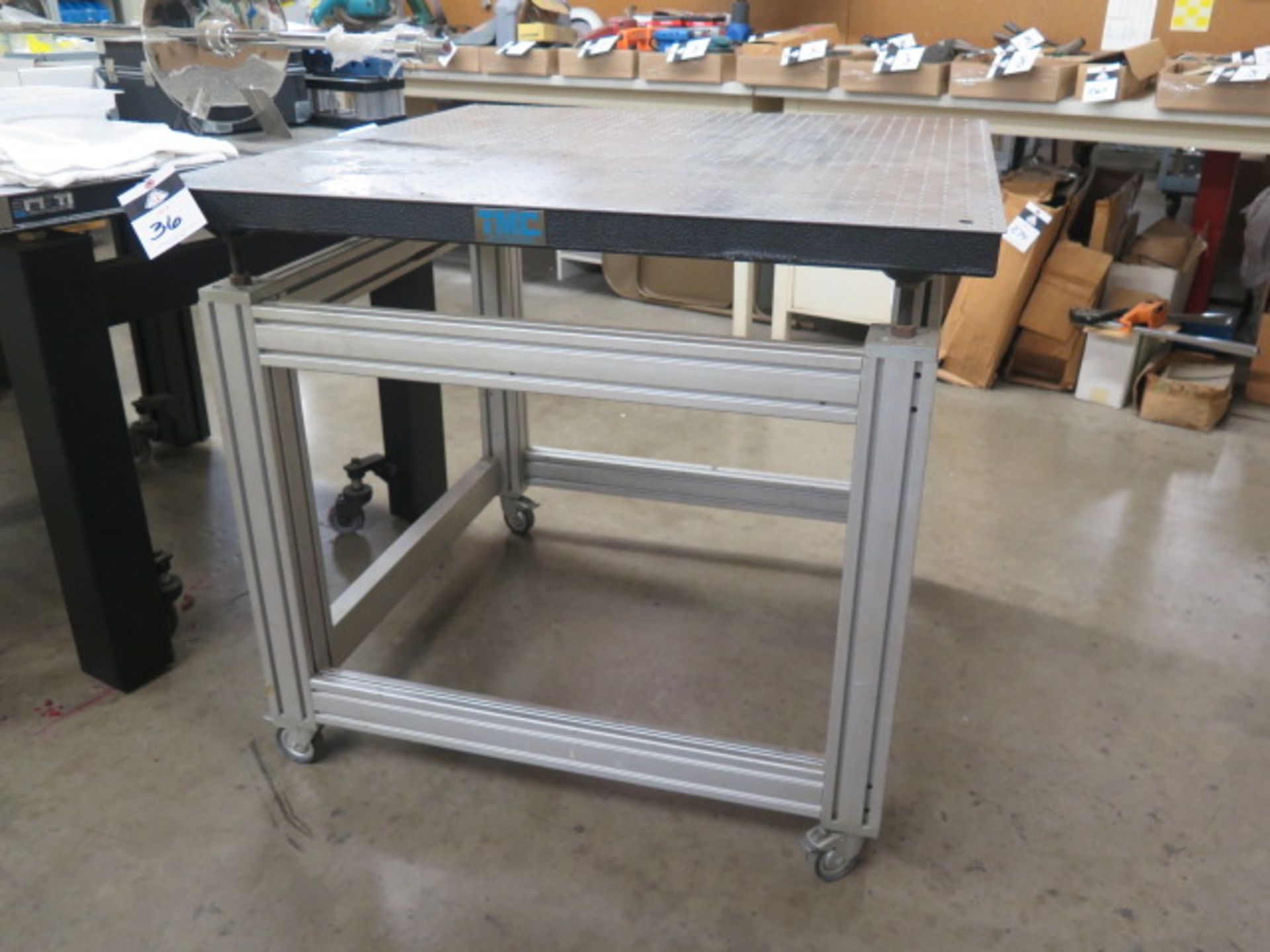 TMC 39” x 39” Honeycomb Technical Lab Test Table w/ Wheels (SOLD AS-IS - NO WARRANTY) - Image 2 of 8