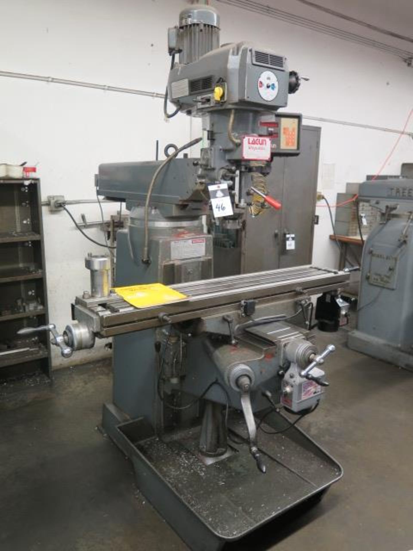 Lagun FTV-2S Vert Mill s/n SE-20008 w/ Lagun DRO, 2Hp Motor, Dial Change RPM, 30-Taper SOLD AS IS - Image 3 of 11