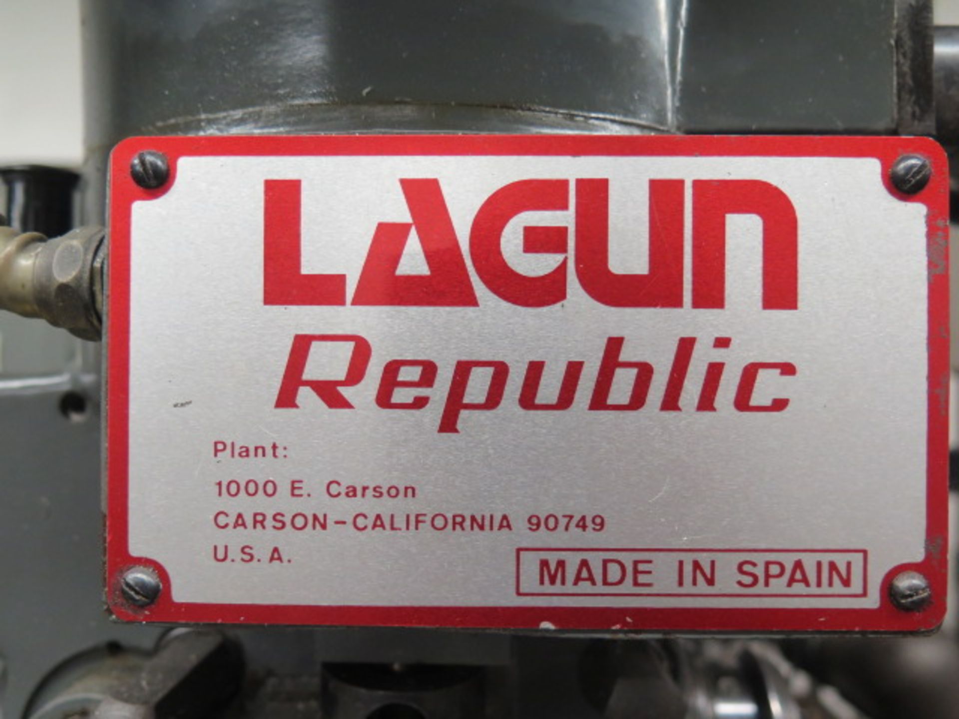 Lagun FTV-2S Vert Mill s/n SE-20008 w/ Lagun DRO, 2Hp Motor, Dial Change RPM, 30-Taper SOLD AS IS - Image 11 of 11