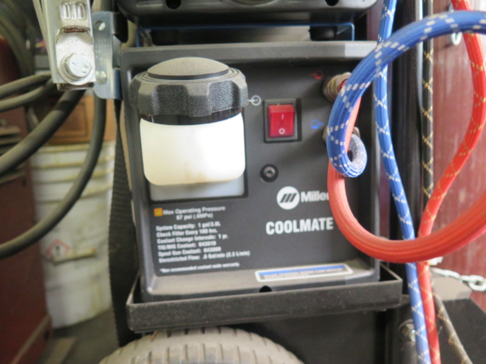 Miller Dynasty 200DX Arc Welding Source s/n ME100909L w/ Miller Coolmate-1 Cooler Cart, SOLD AS IS - Image 7 of 9