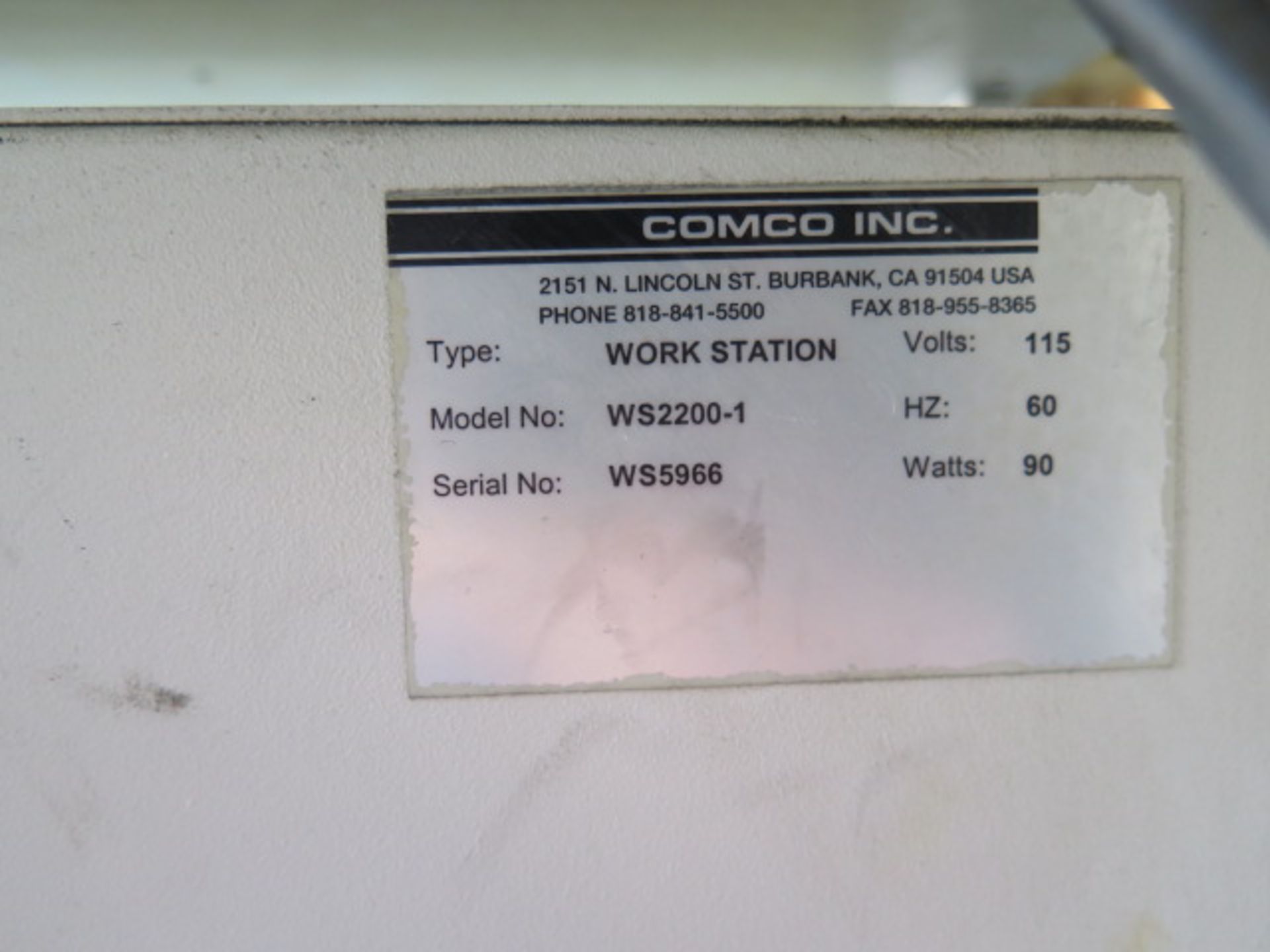 Comco “Micro Blaster” Automatic Blast Cabinet w/ Controls, 4” Rotary Table, (2) Heads SOLD AS IS - Image 10 of 10