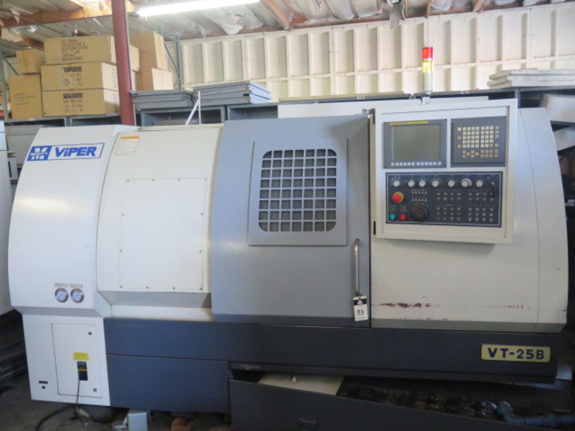 2010 Mighty Viper VT-25B CNC Turning Center s/n 4331011011 w/ Fanuc Series 0i-TD Contr, SOLD AS IS