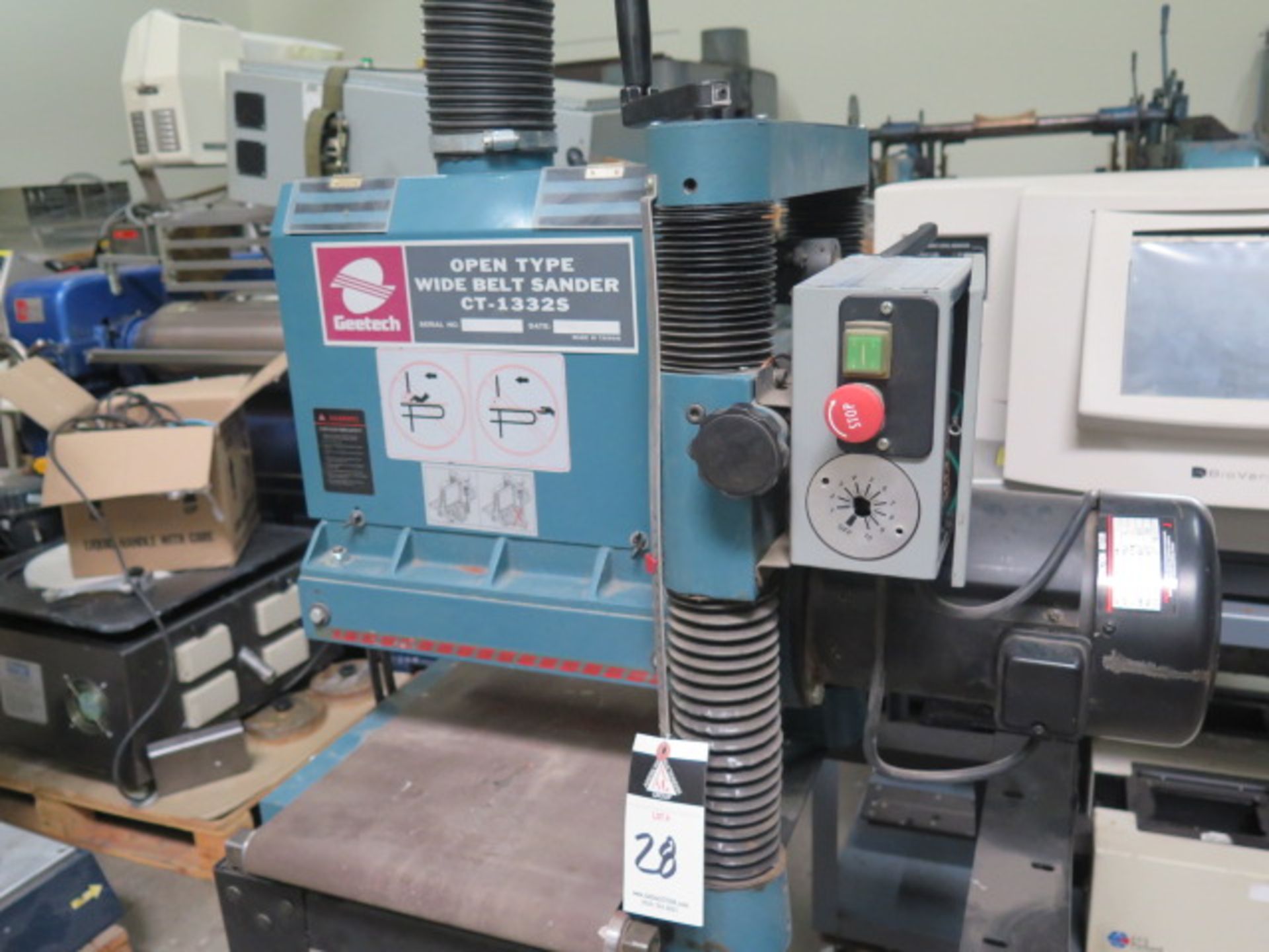 Geetech CT-1332S 13” Open Type Wide Belt Sander s/n 016864 w/ 13” Belt Feed, 2Hp Motor, SOLD AS IS - Image 2 of 7