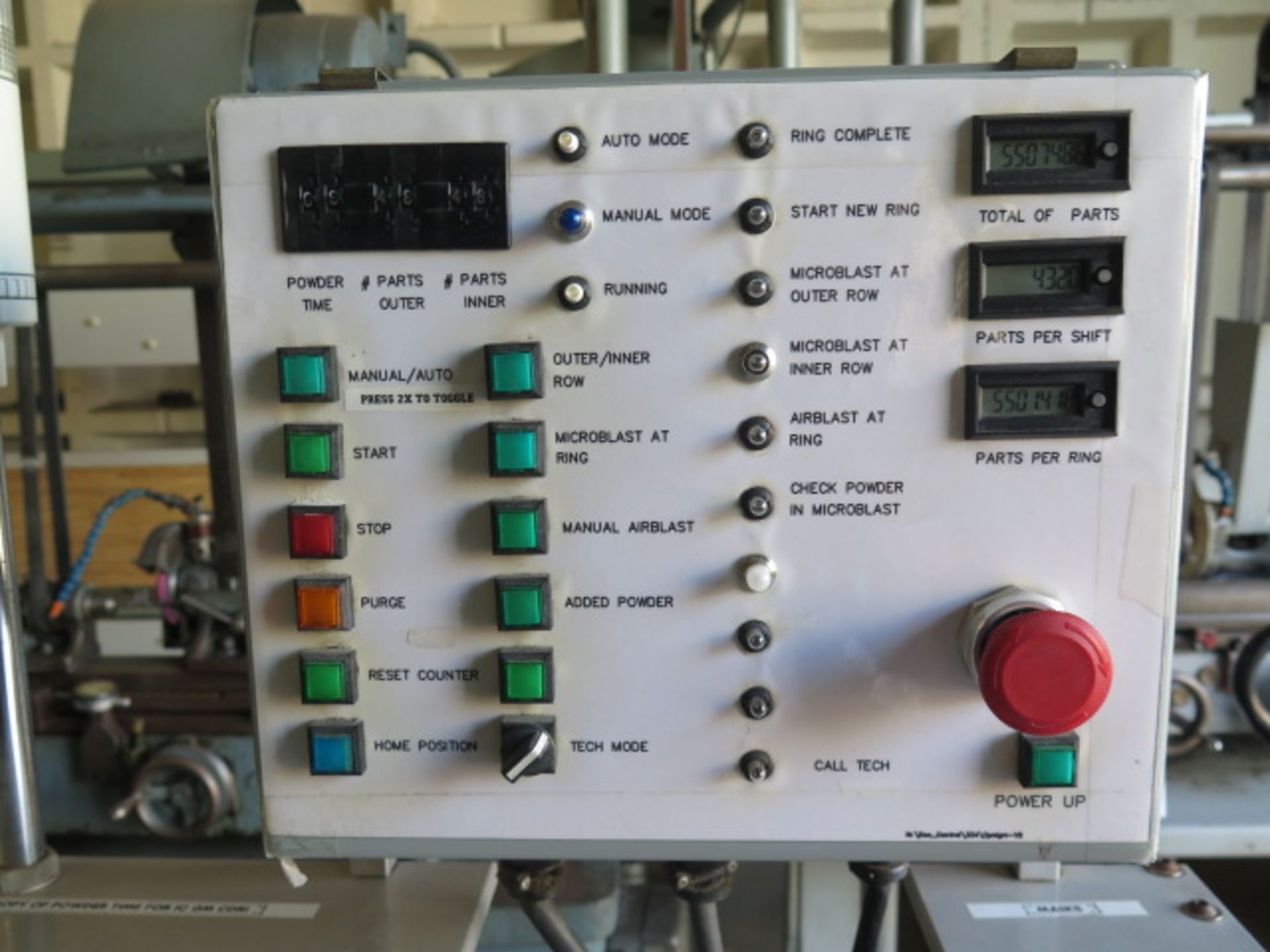 Comco “Micro Blaster” Automatic Blast Cabinet w/ Controls, 4” Rotary Table, (2) Heads SOLD AS IS - Image 8 of 10