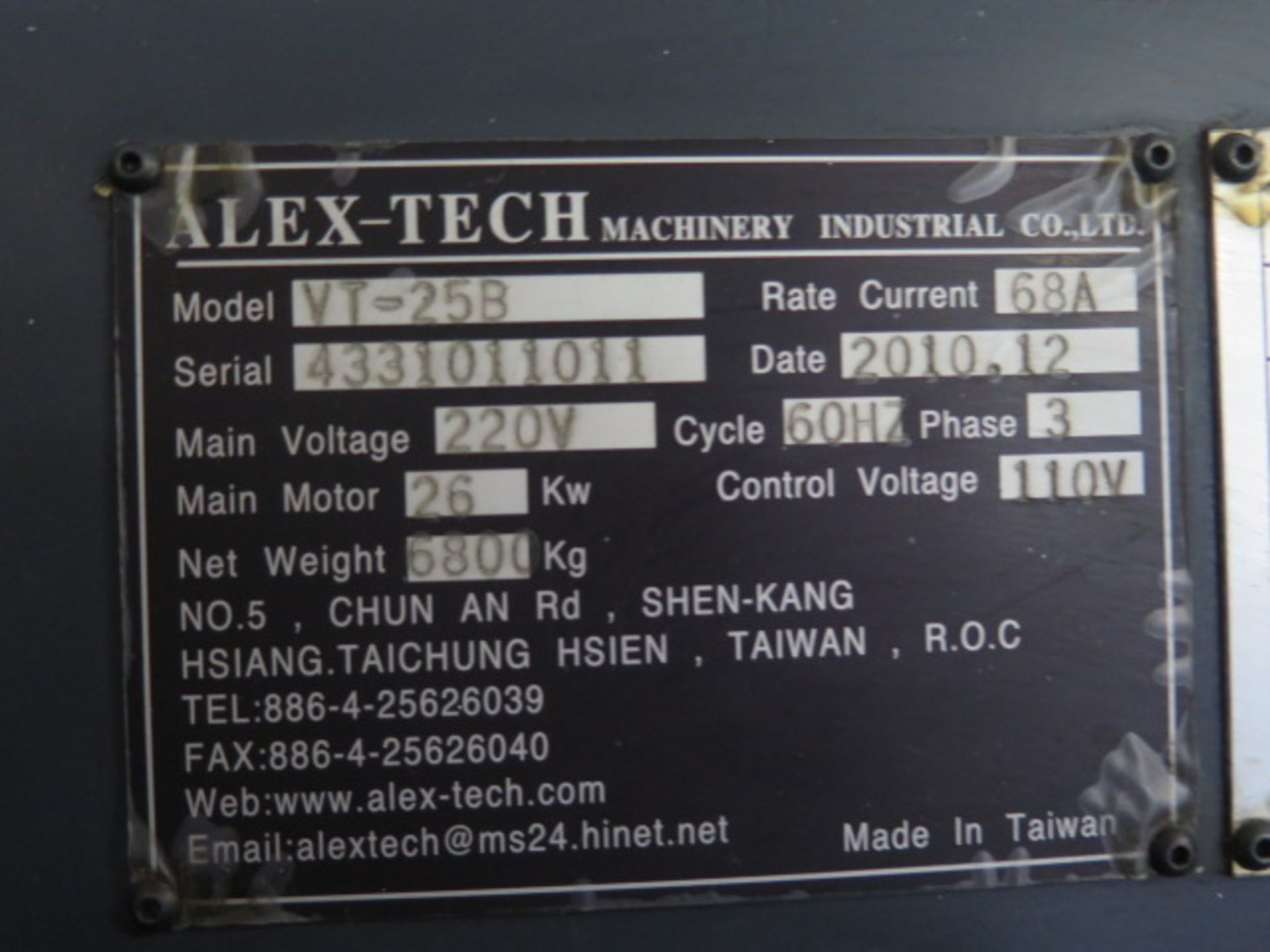 2010 Mighty Viper VT-25B CNC Turning Center s/n 4331011011 w/ Fanuc Series 0i-TD Contr, SOLD AS IS - Image 15 of 15