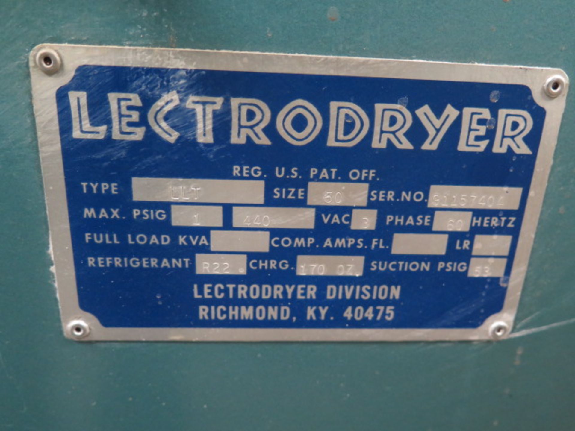 Lectrodryer type GAS-CC size 350 Dehumidifier s/n 9105J7416 and type LLT Refrigerated. SOLD AS IS - Image 6 of 10
