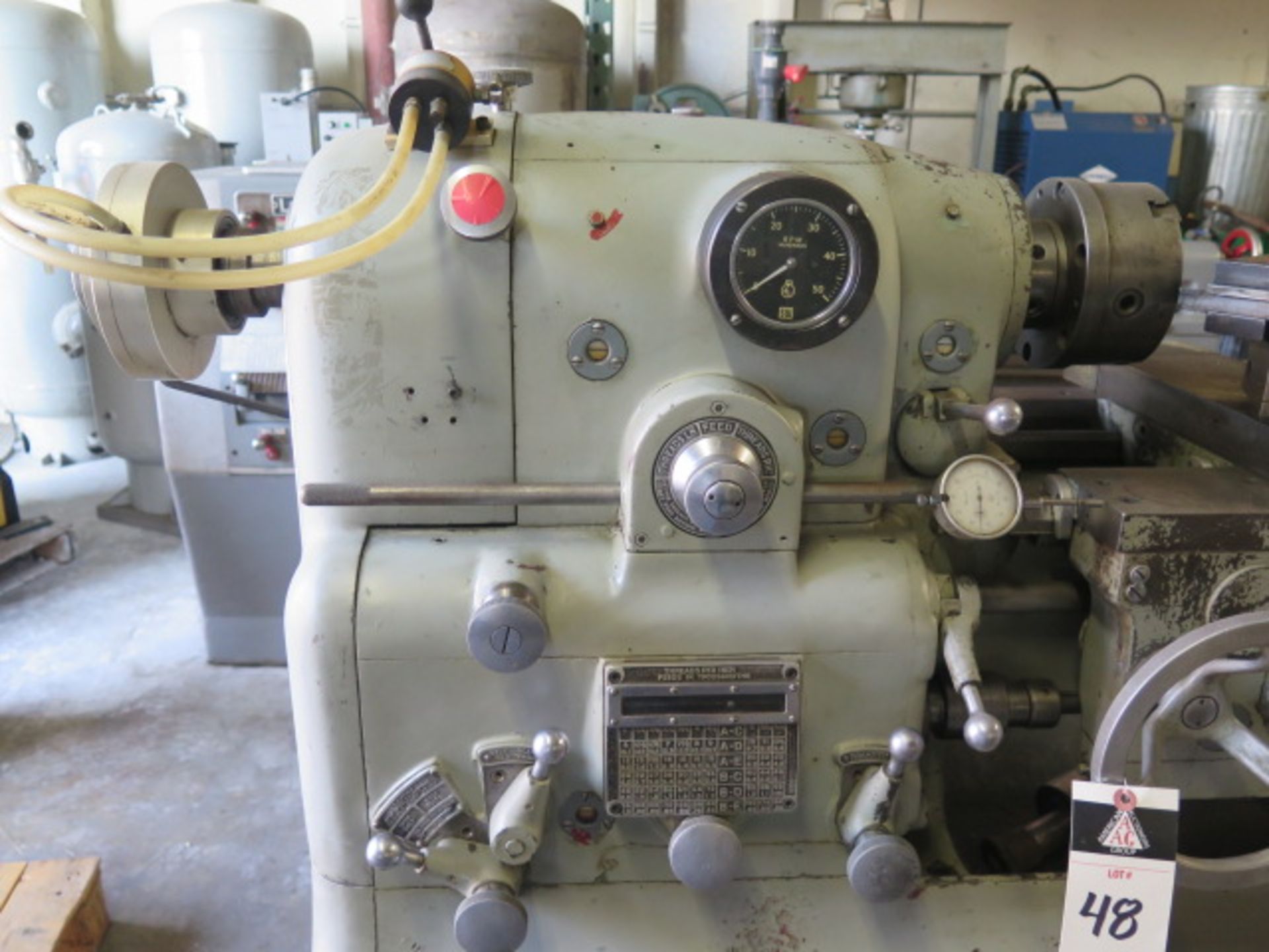 Monarch mdl. EE 10” x 20” Tool Room Lathe s/n 43775 w/ 5000 Adj RPM, Inch Threading, SOLD AS IS - Image 4 of 13