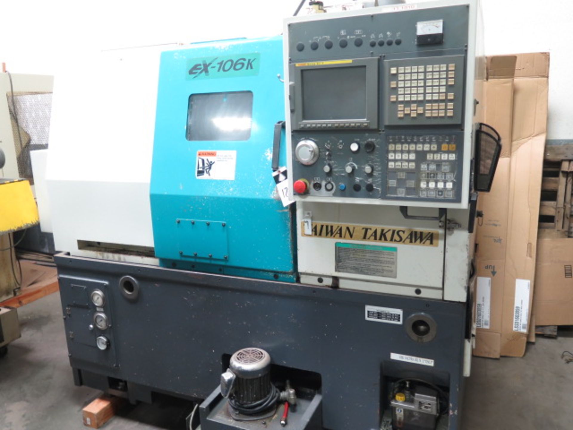 2001 Takisawa EX-106 CNC Cross Slide Lathe s/n CB08E60284 w/ Fanuc Series 21i-T, SOLD AS IS