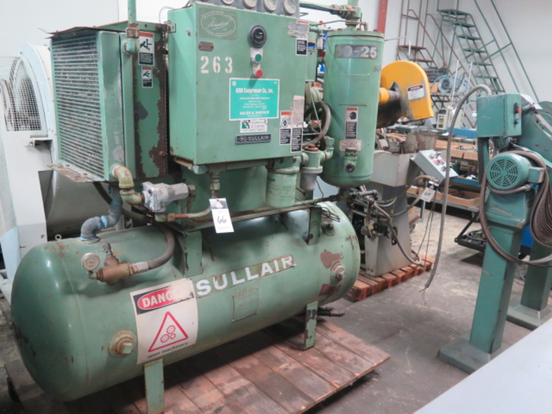 Sullair 10-25ACAC Rotary Vane Air Compressor s/n 003-76727 w/ Tank (SOLD AS-IS - NO WARRANTY) - Image 2 of 7
