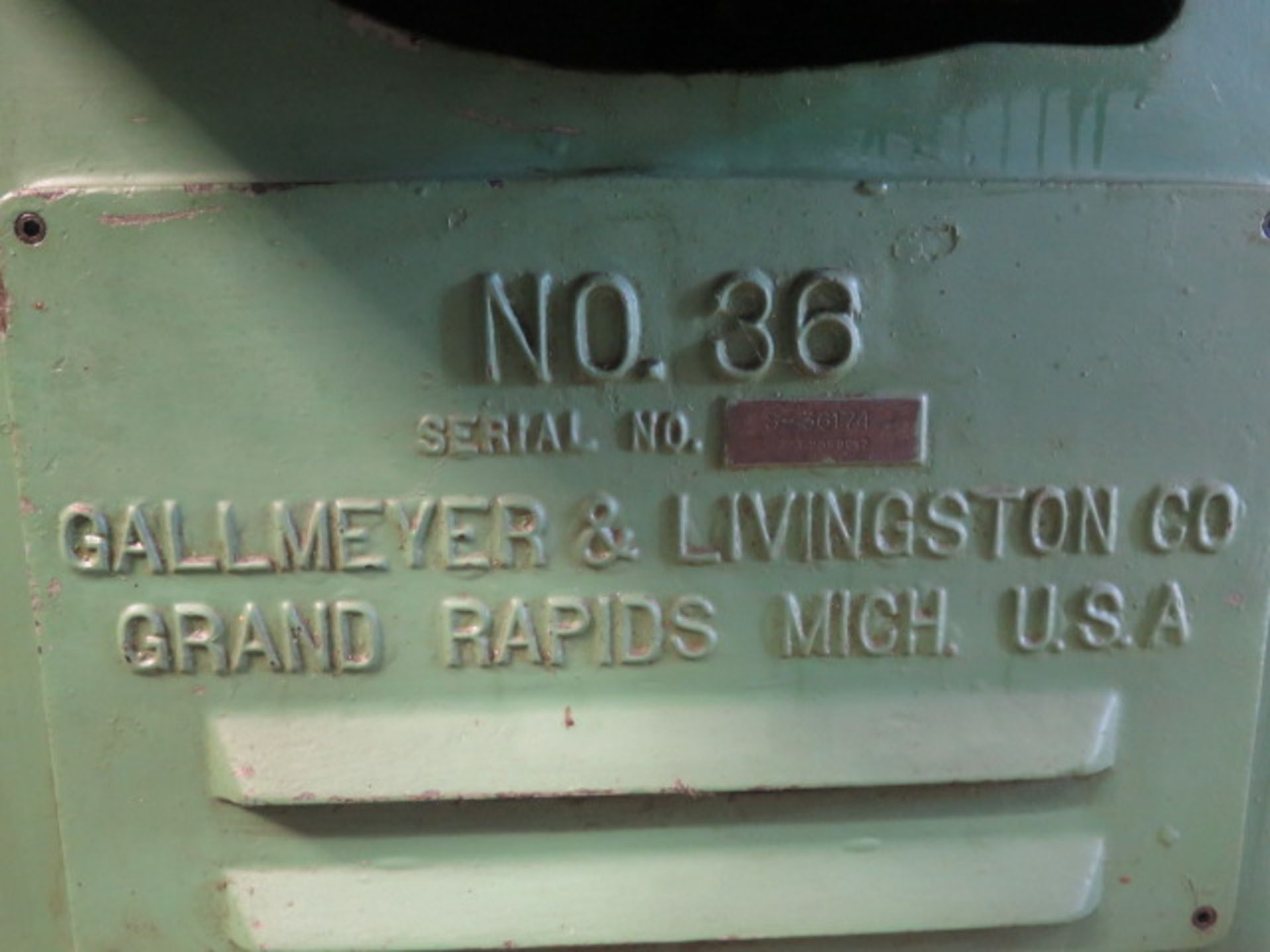 Gallmeyer & Livingston No. 36 10” x 24” Automatic Surface Grinder w/ Electromag Chuck, SOLD AS IS - Image 8 of 8