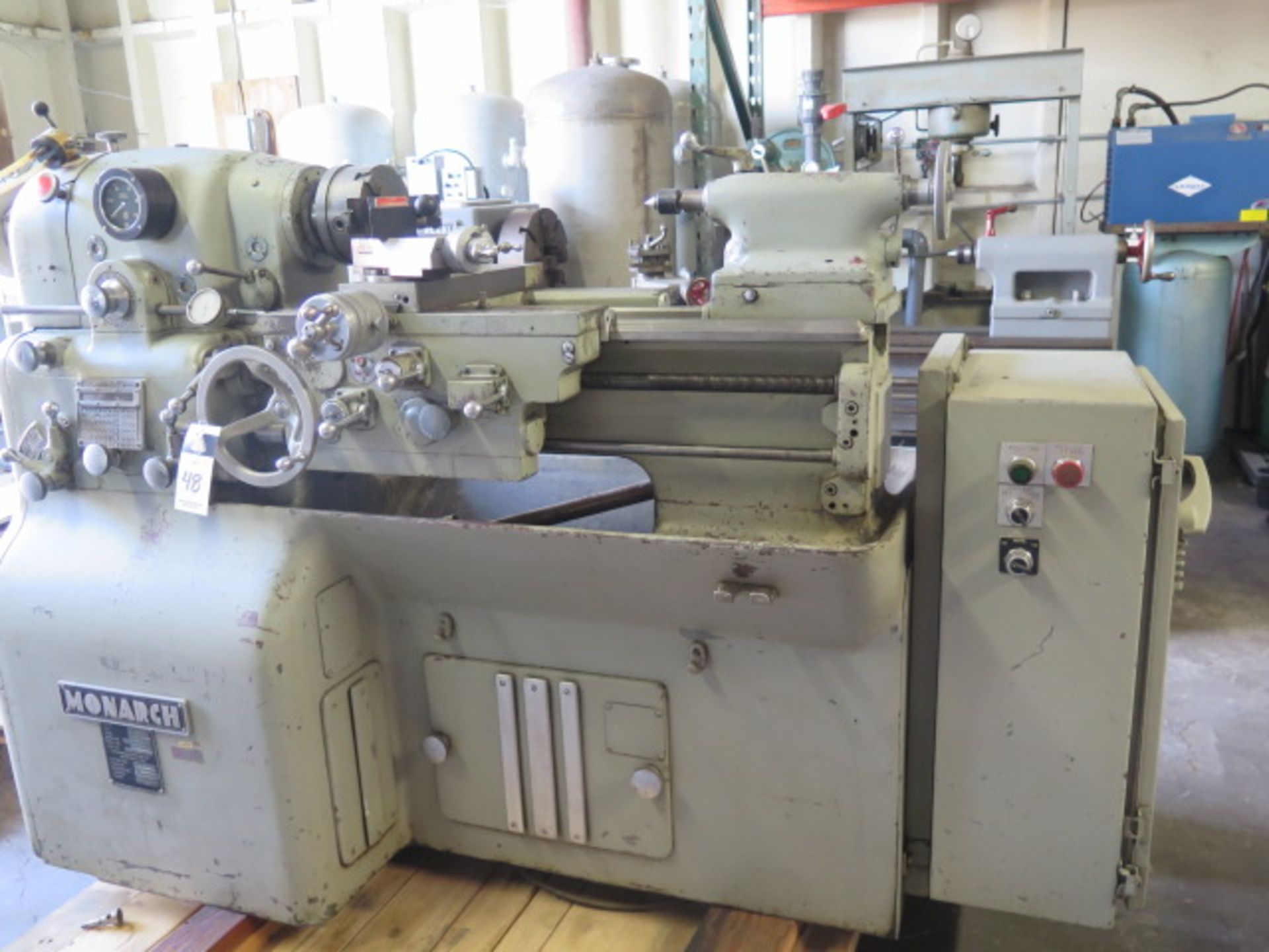 Monarch mdl. EE 10” x 20” Tool Room Lathe s/n 43775 w/ 5000 Adj RPM, Inch Threading, SOLD AS IS - Image 3 of 13