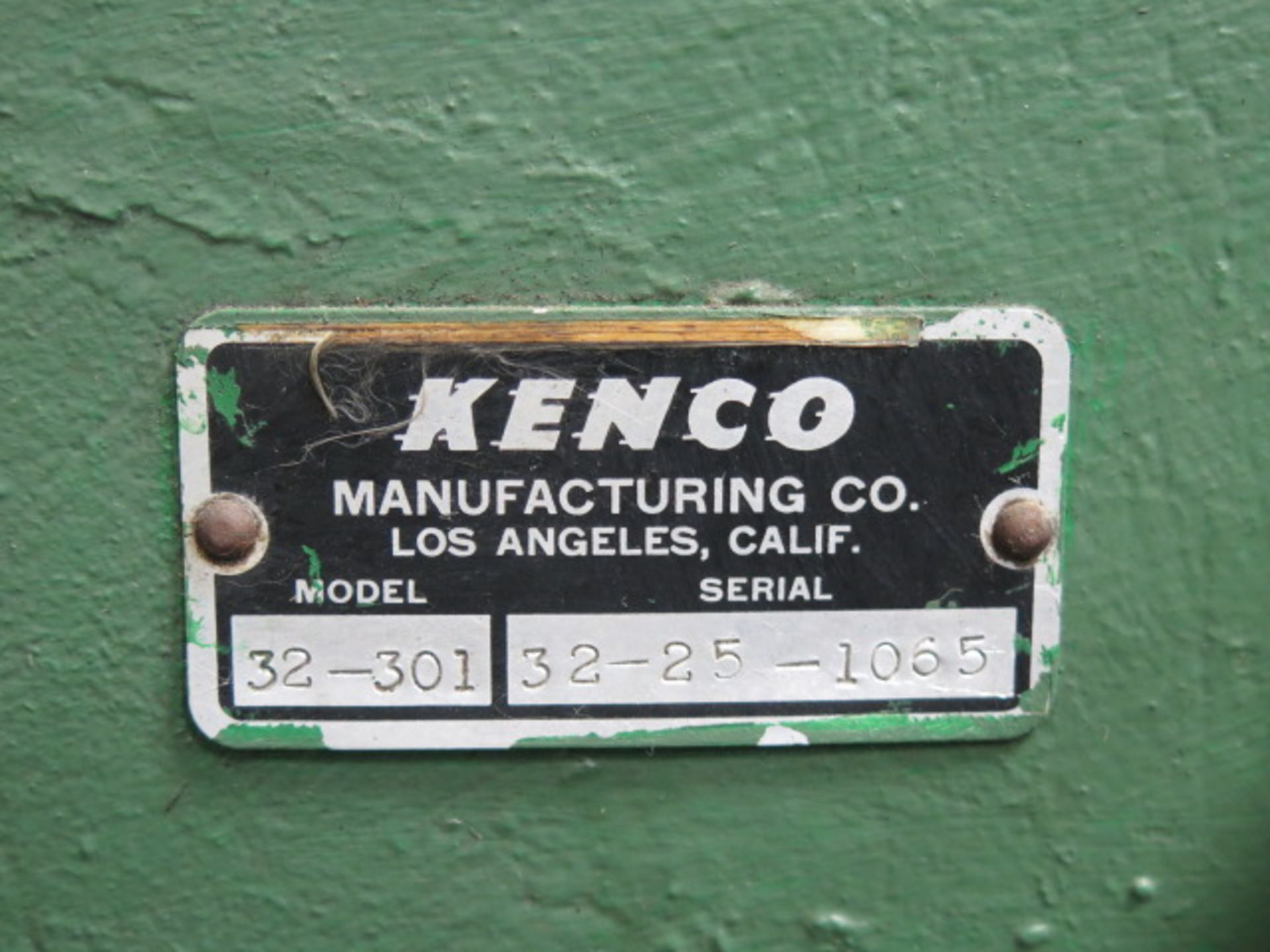 Kenco 32-301 32 Ton OBI Stamping Press s/n 32-25-1065 w/ 14” x 22” Bolster Area (SOLD AS-IS) - Image 8 of 8