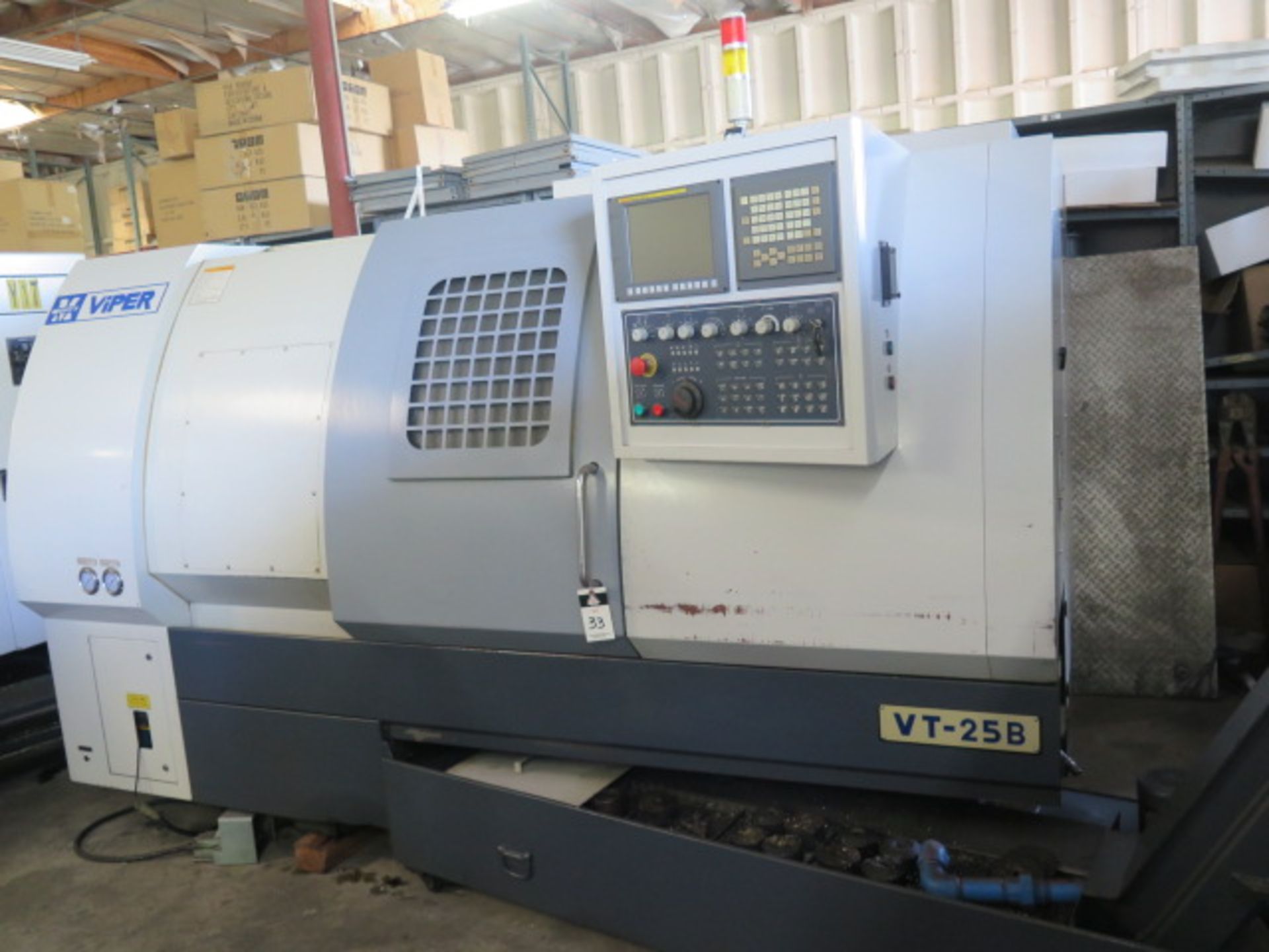 2010 Mighty Viper VT-25B CNC Turning Center s/n 4331011011 w/ Fanuc Series 0i-TD Contr, SOLD AS IS - Image 2 of 15