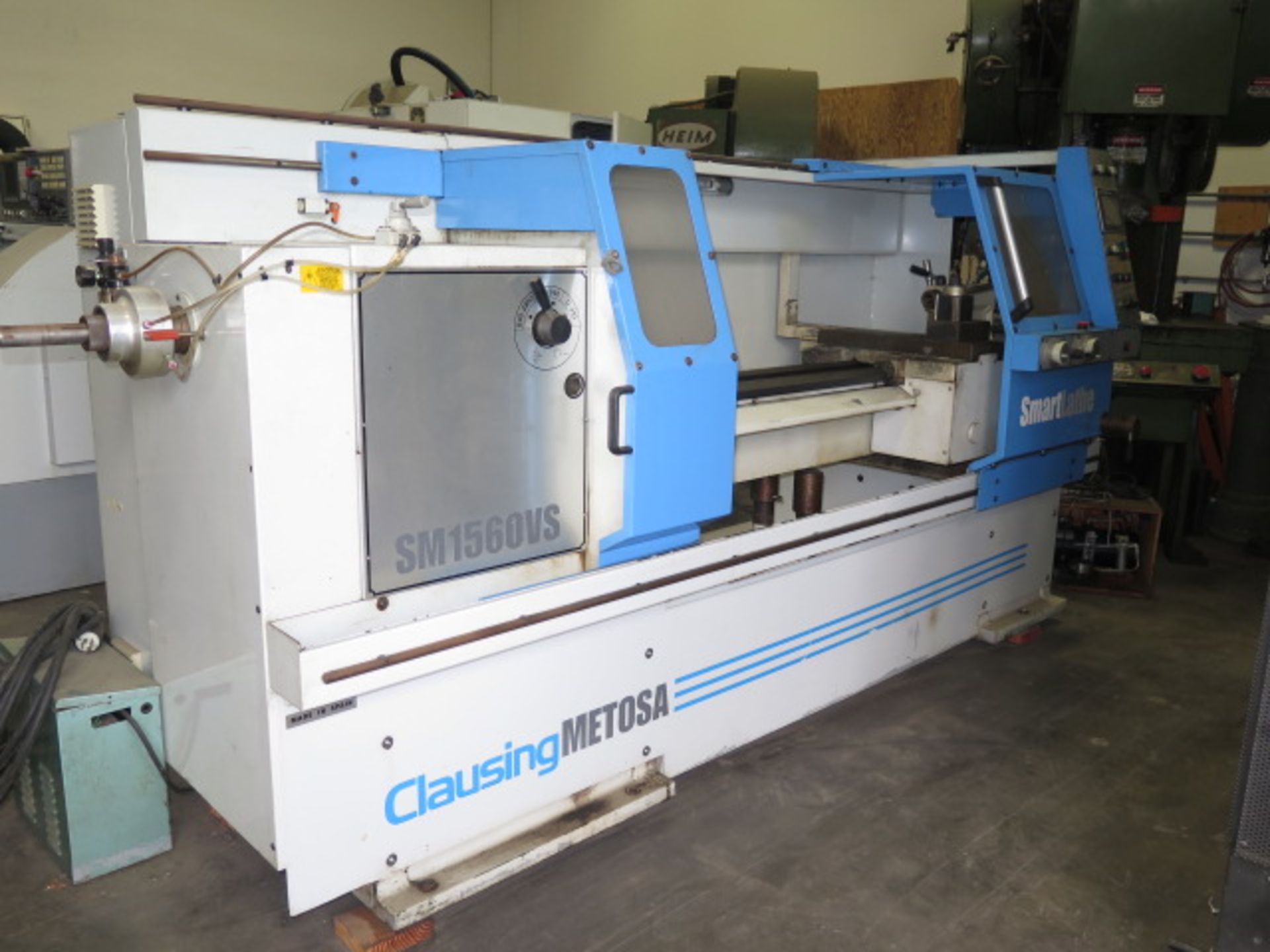 2001 Clausing Metosa SM1560VS 15” x 60” “Smart Lathe” Soft CNC Gap Bed lathe, SOLD AS IS