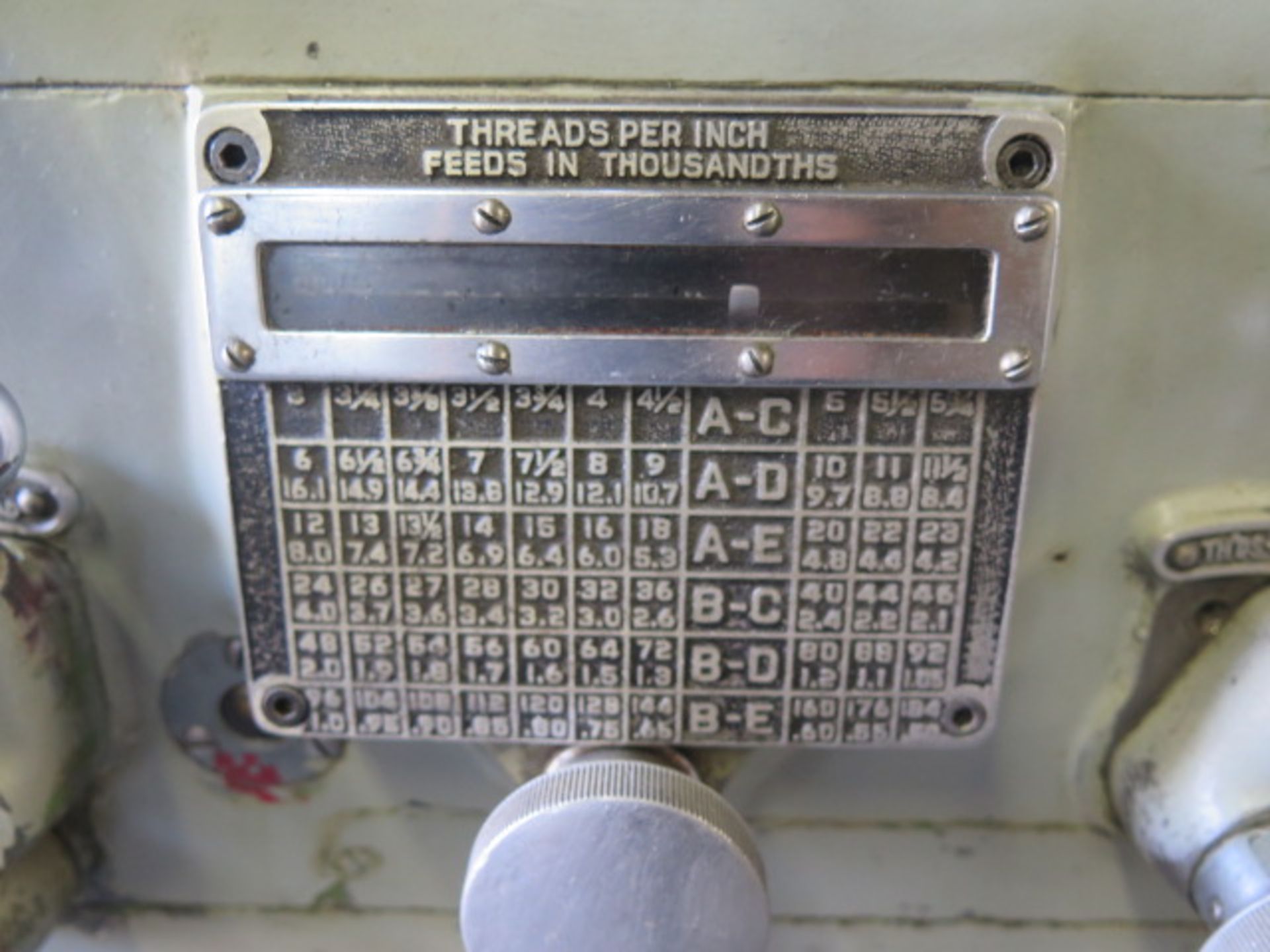 Monarch mdl. EE 10” x 20” Tool Room Lathe s/n 43775 w/ 5000 Adj RPM, Inch Threading, SOLD AS IS - Image 11 of 13