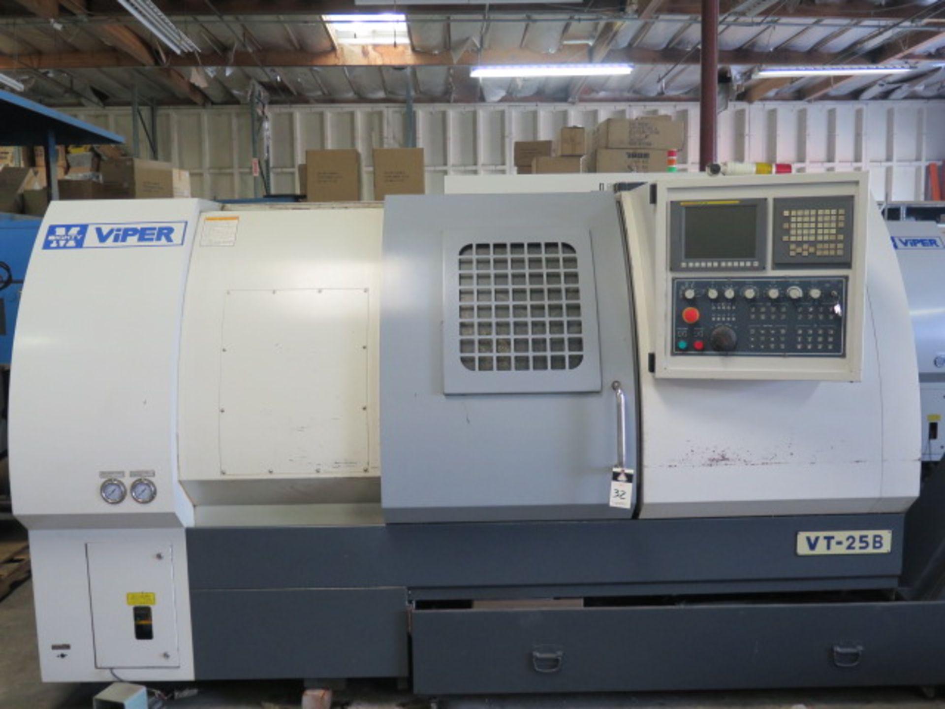 2010 Mighty Viper VT-25B CNC Turning Center s/n 4331011012 w/ Fanuc Series 0i-TD Cont, SOLD AS IS