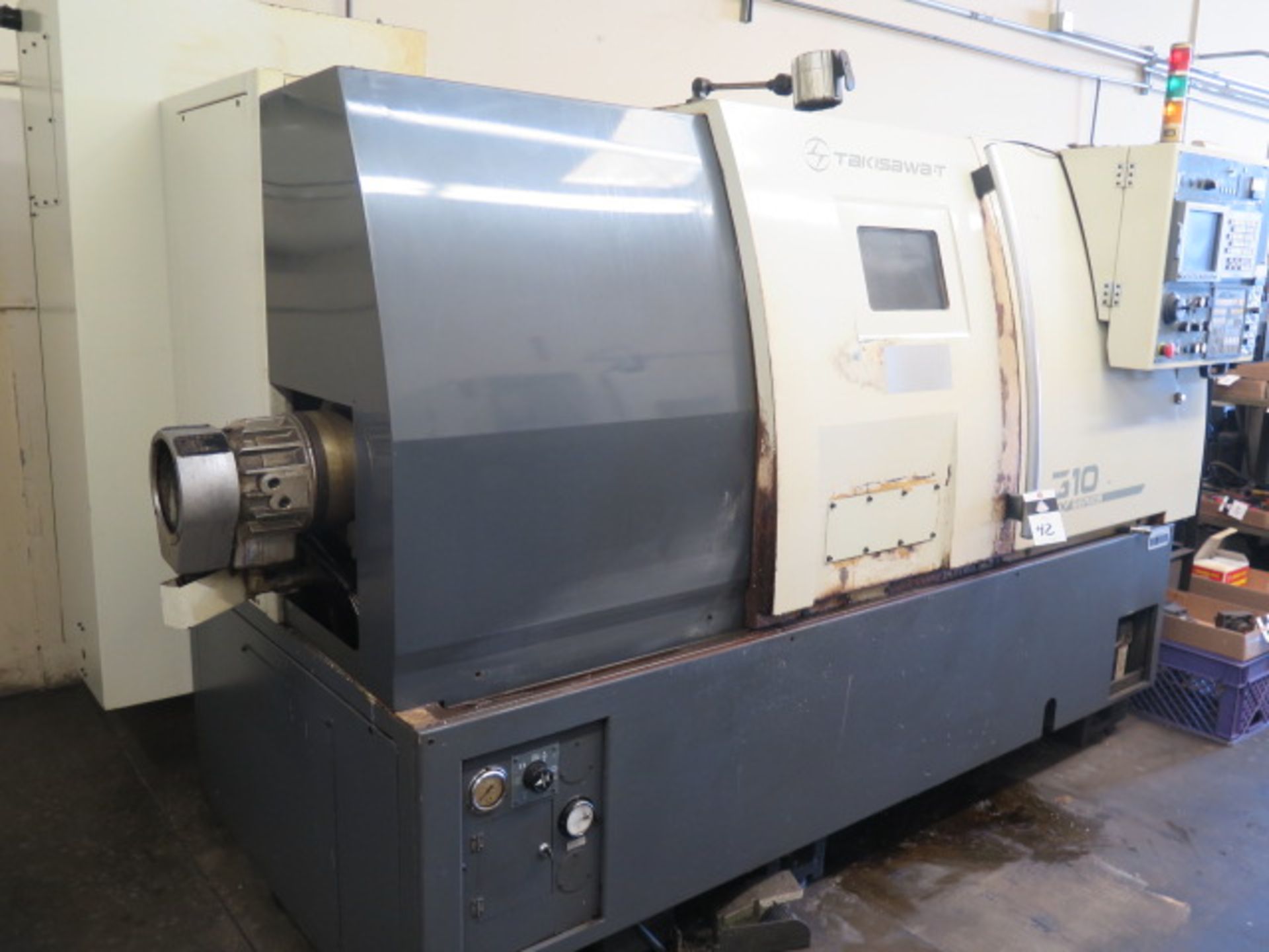 Takisawa-T EX-310 Live Turret CNC Turning Center s/n CW07E40035 w/ Fanuc Series 21i-TB, (SOLD AS IS) - Image 3 of 20