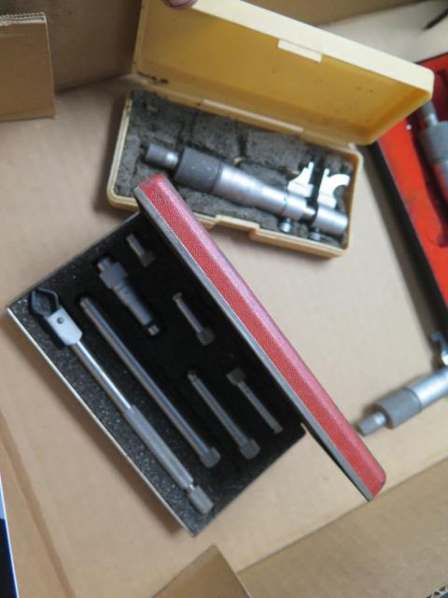 Mitutoyo 0-1" and 1"-2" Inside Mics (3) and Starrett 1.5"-6" ID Mic (SOLD AS-IS - NO WARRANTY) - Image 3 of 3