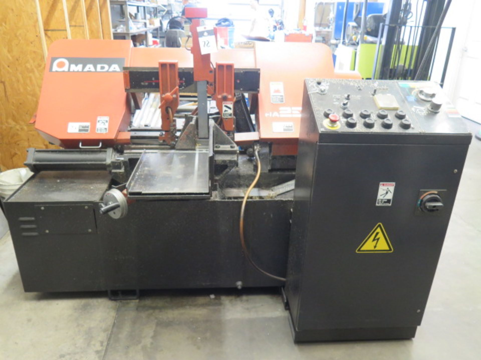 2000 Amada HA250W 10” Automatic Hyd Horizontal Band Saw s/n 25750077 w/ Amada Controls, SOLS AS IS