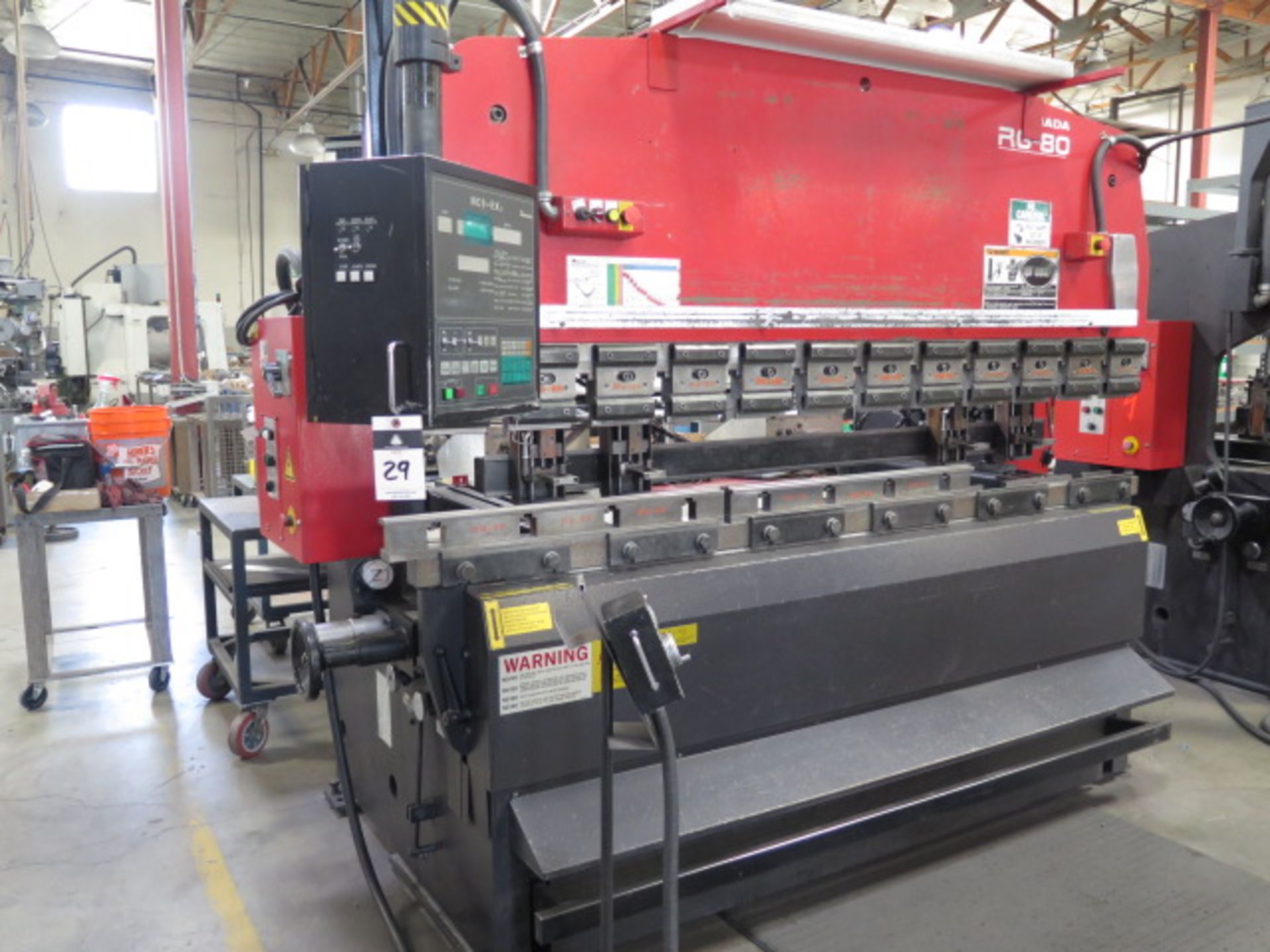 2000 Amada RG-80 80 Ton x 8’ CNC Press Brake s/n 811958 w/ NC9-EX II, 94.6” Table SOLD AS IS - Image 3 of 15