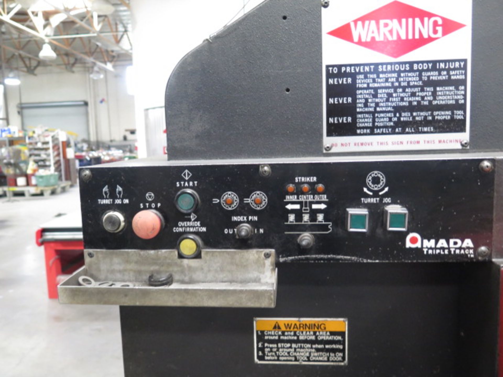 Amada VIPROS 345 30 Ton 59-Station CNC Turret Punch, s/n AVP45002 w/ O4P-C Controls. SOLD AS IS - Image 10 of 25