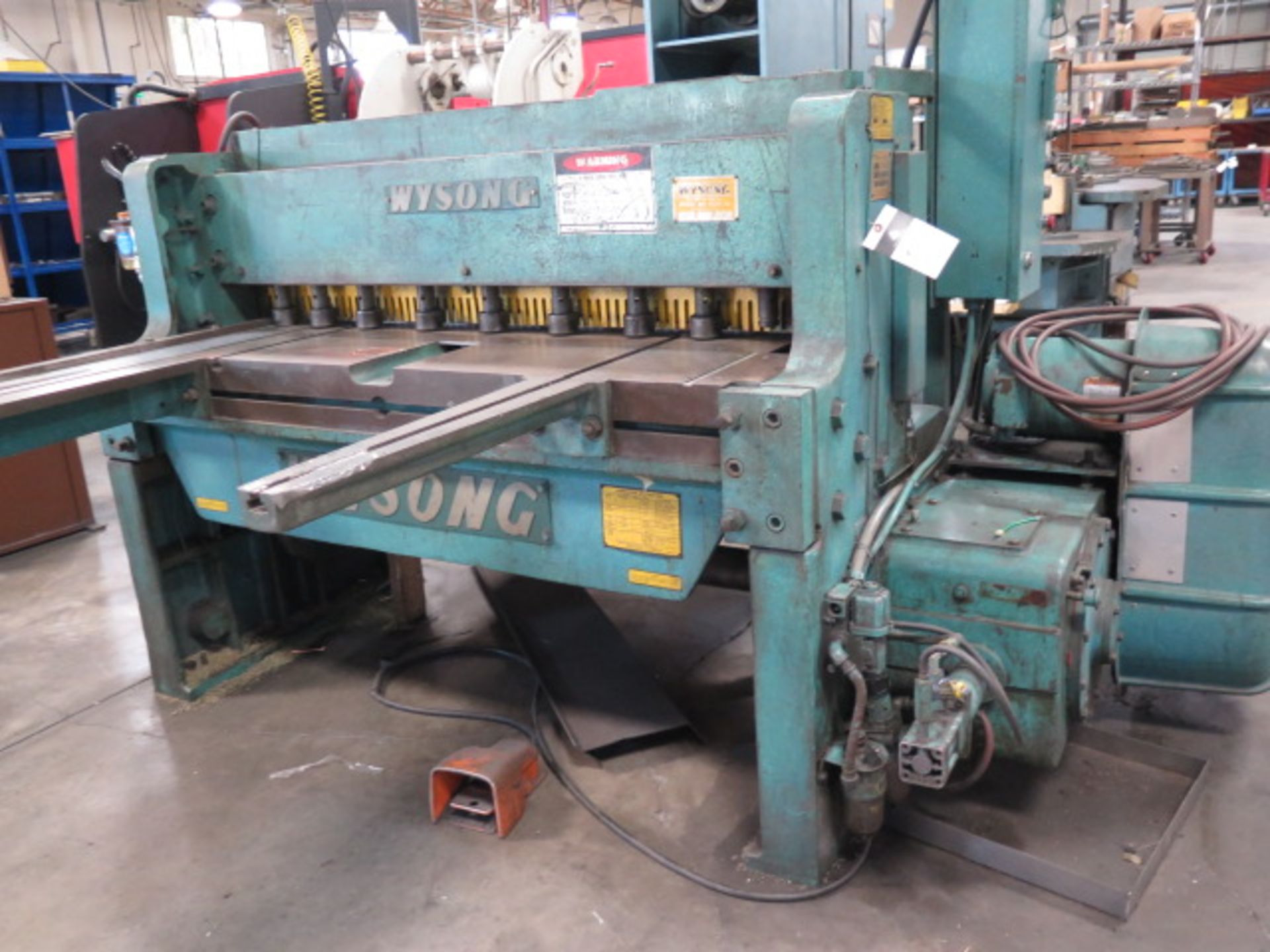 Wysong mdl. 1052 10GA x 52” Power Shear s/n P58-208 w/ 56” Squaring Arm, Front Supports SOLD AS IS - Image 2 of 10