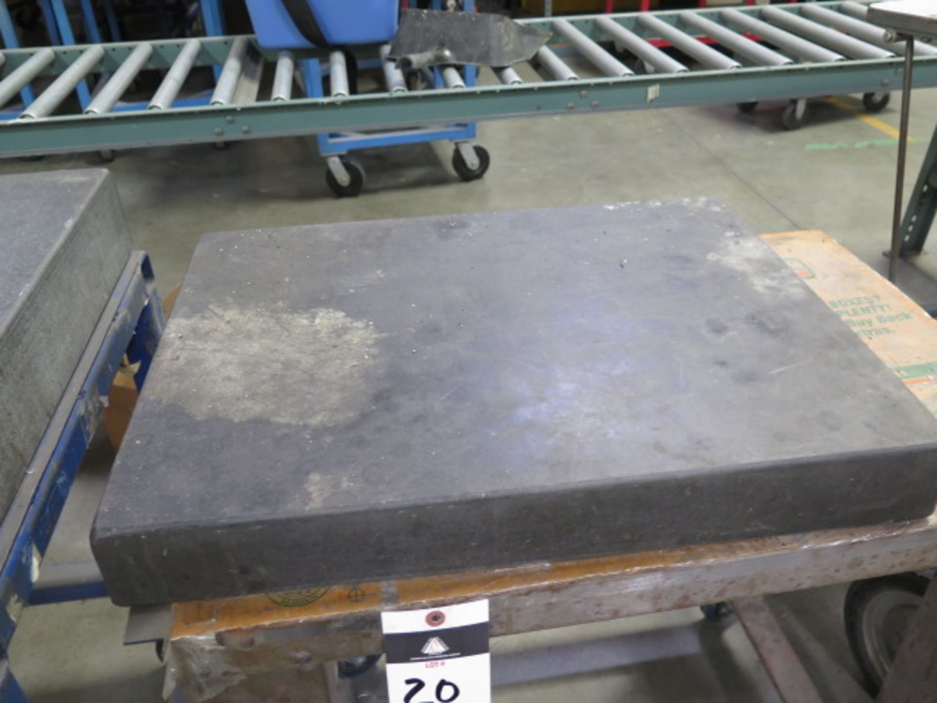 18" x 24" x 3" Granite Surface Plate w/ Cart (SOLD AS-IS - NO WARRANTY) - Image 2 of 3