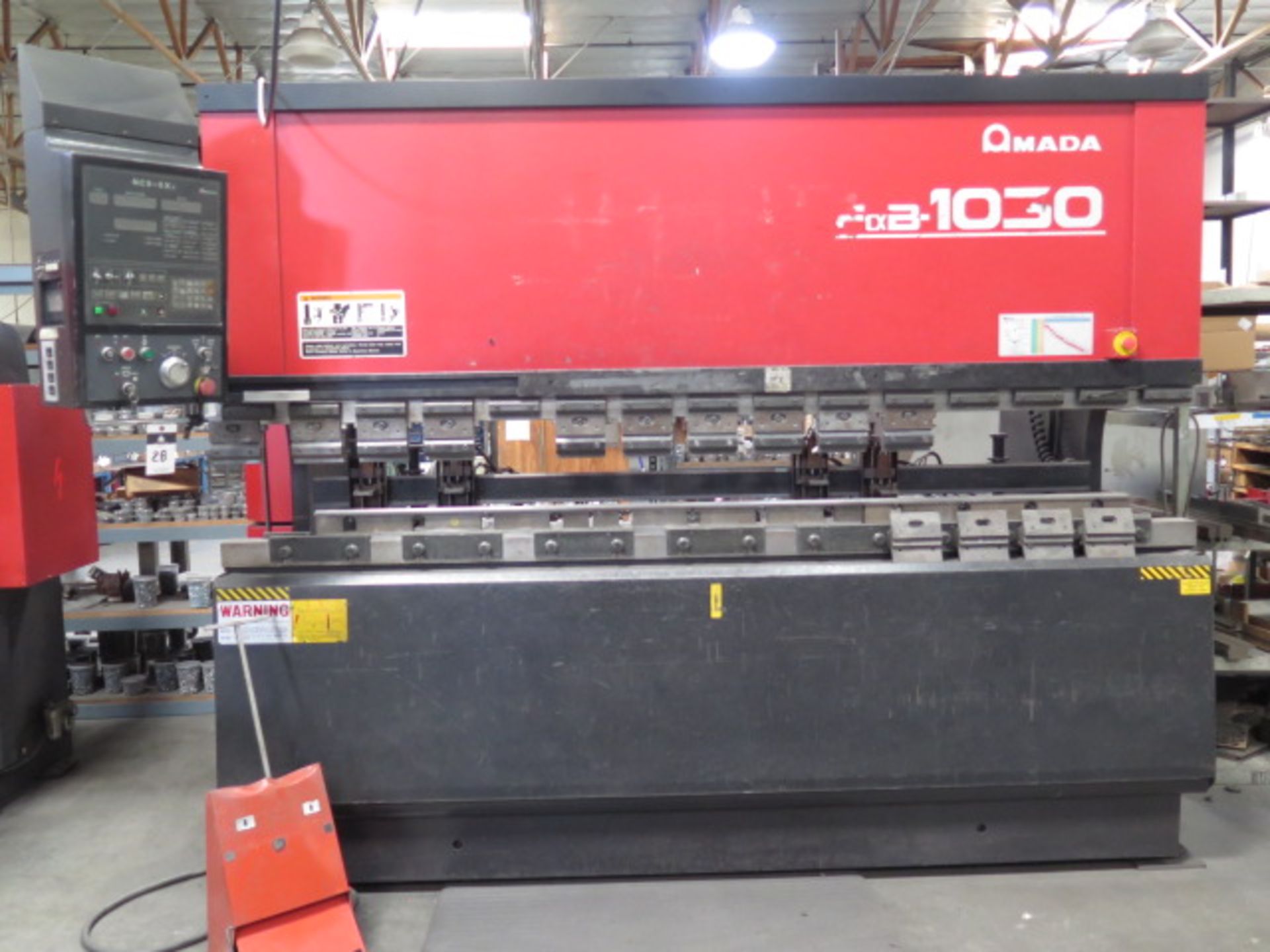 Amada FBD-1030E 100 Ton x 10’ CNC Press Brake s/n 1030518 w/ NC9-EX II, 118.1” Table, SOLD AS IS