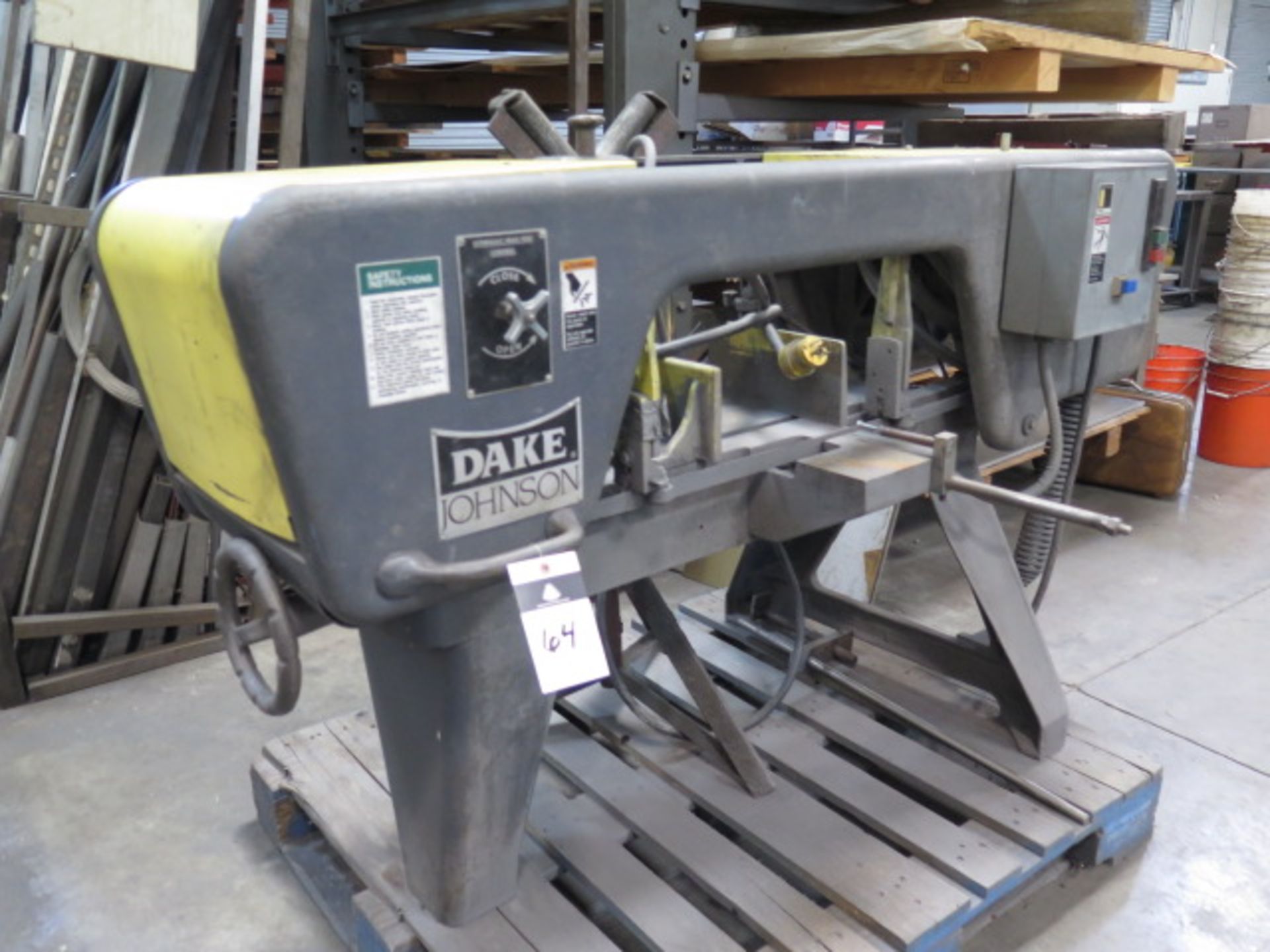 Dake / Johnson mdl. J10 10” Horizontal Band Saw s/n 193628 w/ Manual Clamping, Work Stop SOLD AS-IS - Image 2 of 7