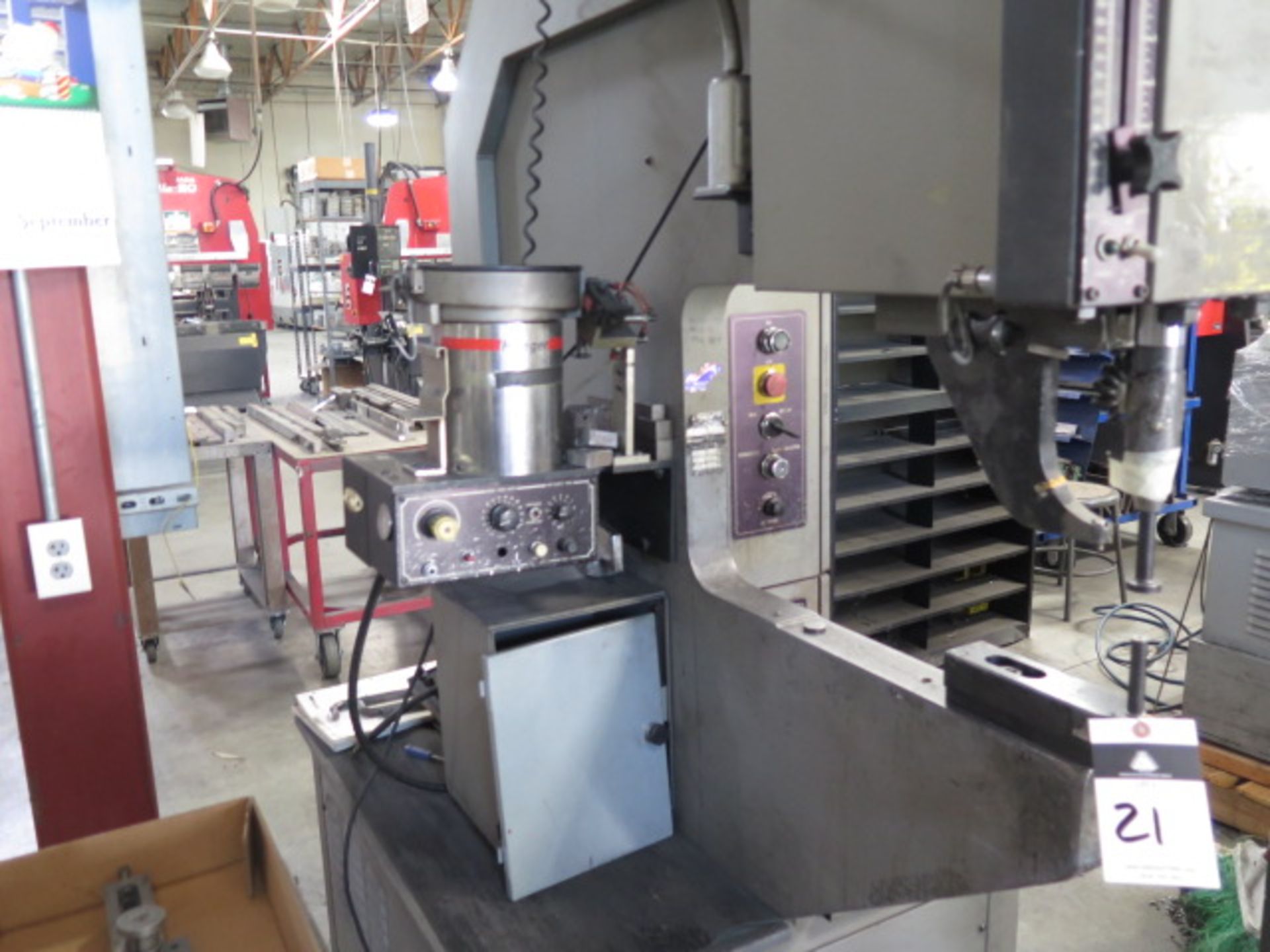 Haeger 8 Ton x 24” Hardware Insertion Press w/ Haeger Tool Protection System Bowl Feeder, SOLD AS IS - Image 4 of 11