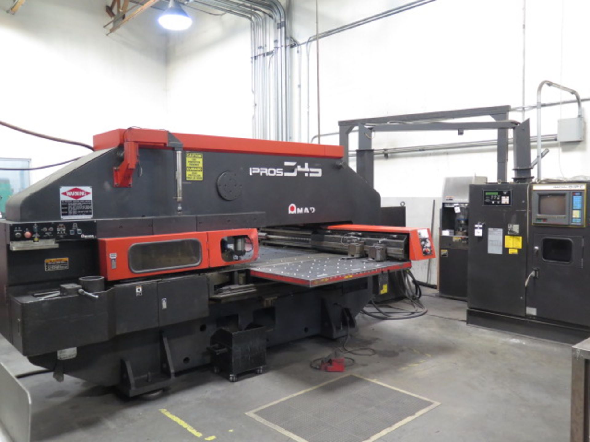 Amada VIPROS 345 30 Ton 59-Station CNC Turret Punch, s/n AVP45002 w/ O4P-C Controls. SOLD AS IS