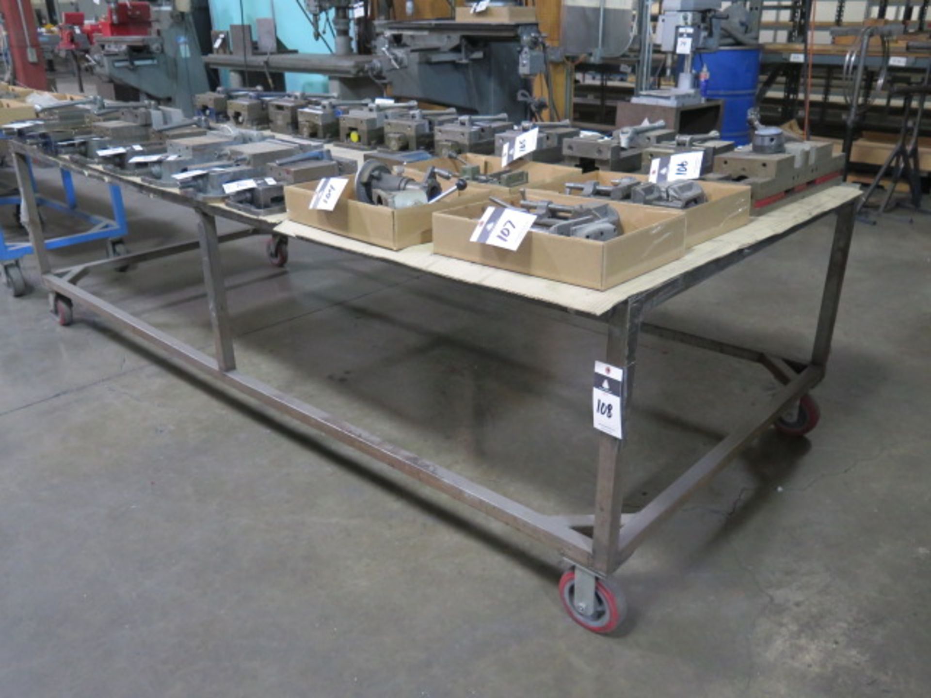 4' x 9' Rolling Table (SOLD AS-IS - NO WARRANTY)