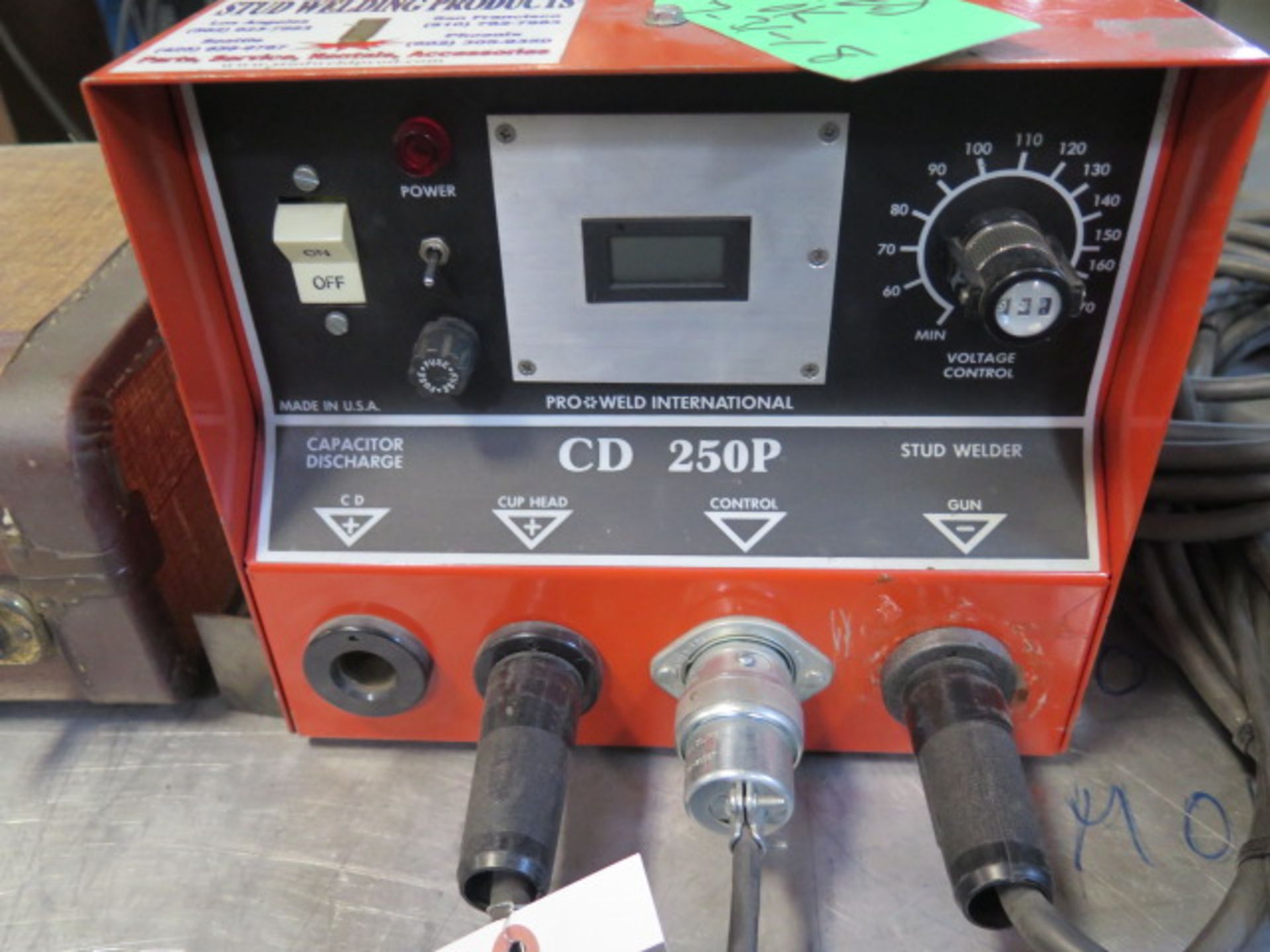 Pro-Weld International CD-250P Stud Welder s/n 25P1201291 w/ Gun (SOLD ...