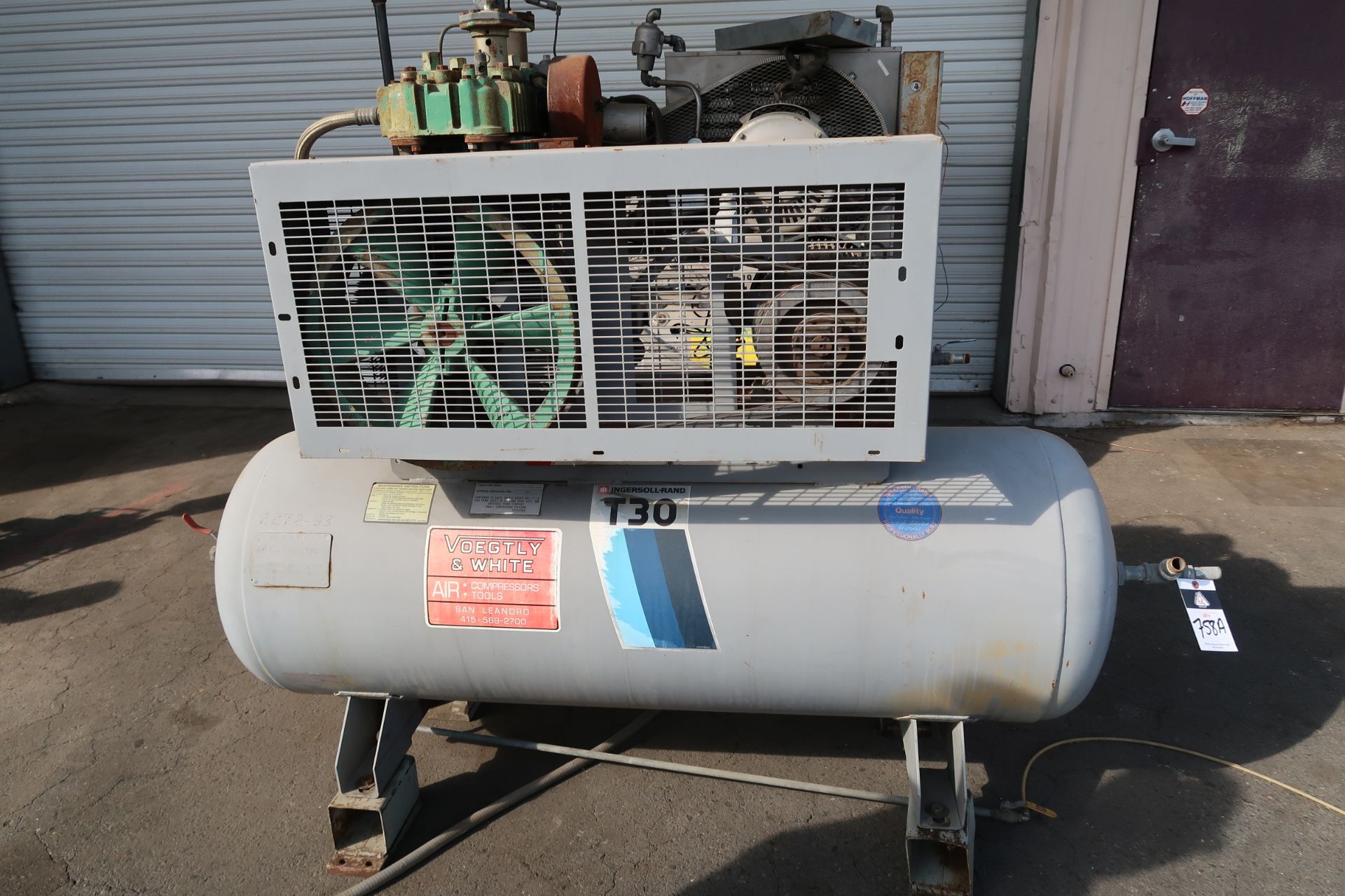 Ingersol Rand T-30 5HP Mod, 242-5D Air Compressor (SOLD AS-IS - NO WARRANTY)
