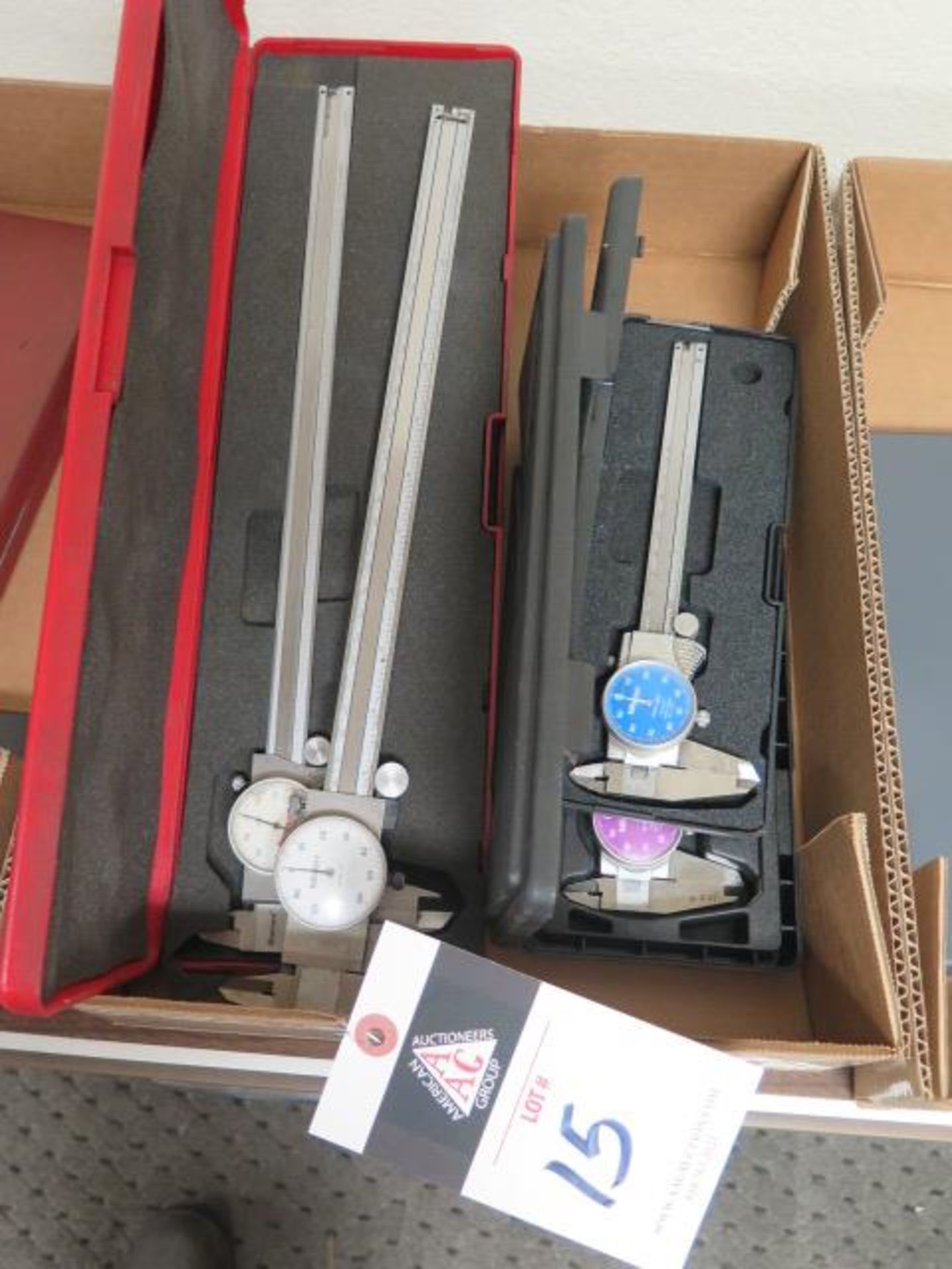 Mitutoyo and Starrett 6" and 12" Dial Calipers (4) (SOLD AS-IS - NO WARRANTY)