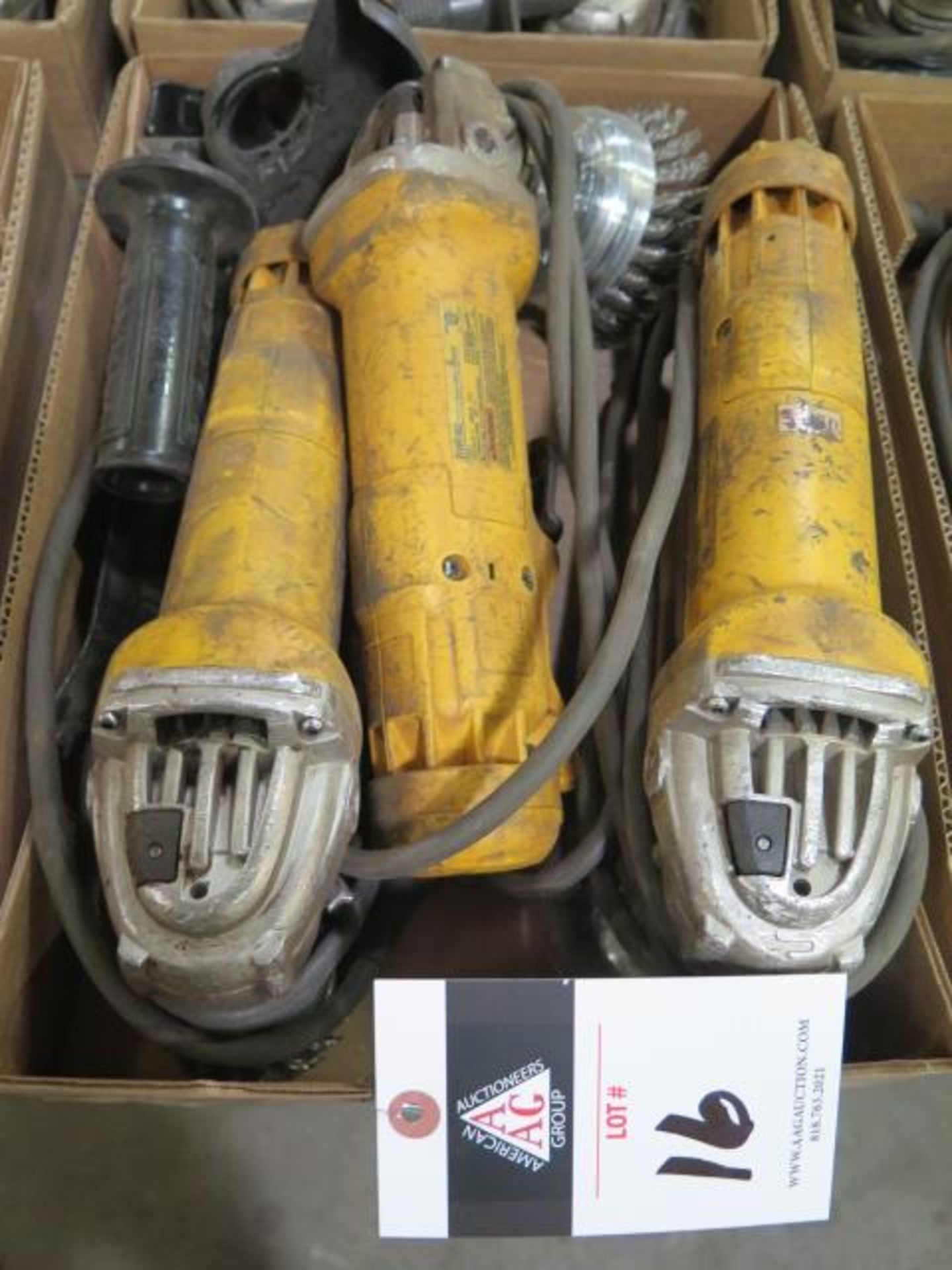 DeWalt Angle Grinders (3) (SOLD AS-IS - NO WATRRANTY)