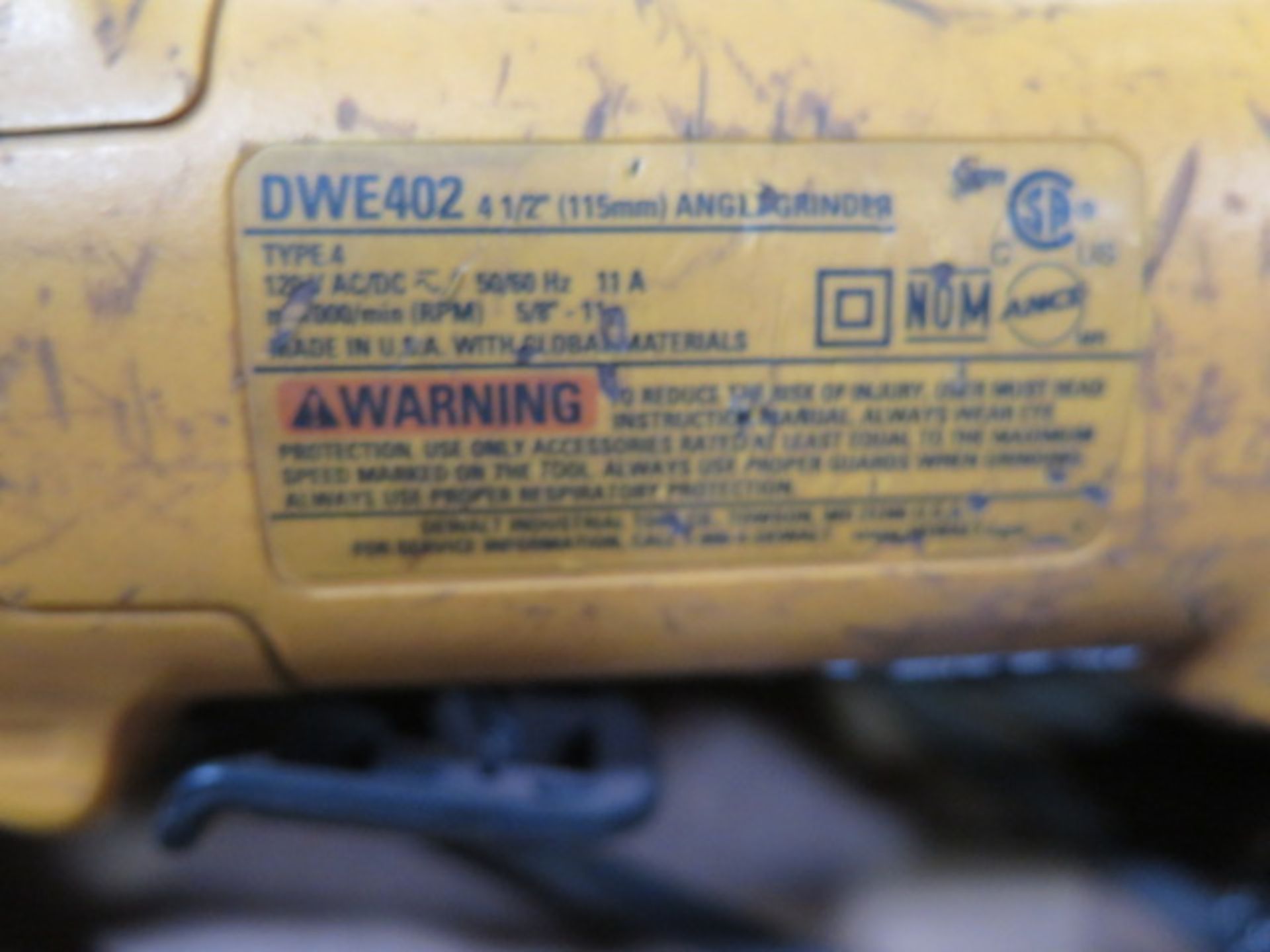 DeWalt Angle Grinders (3) (SOLD AS-IS - NO WATRRANTY) - Image 6 of 6