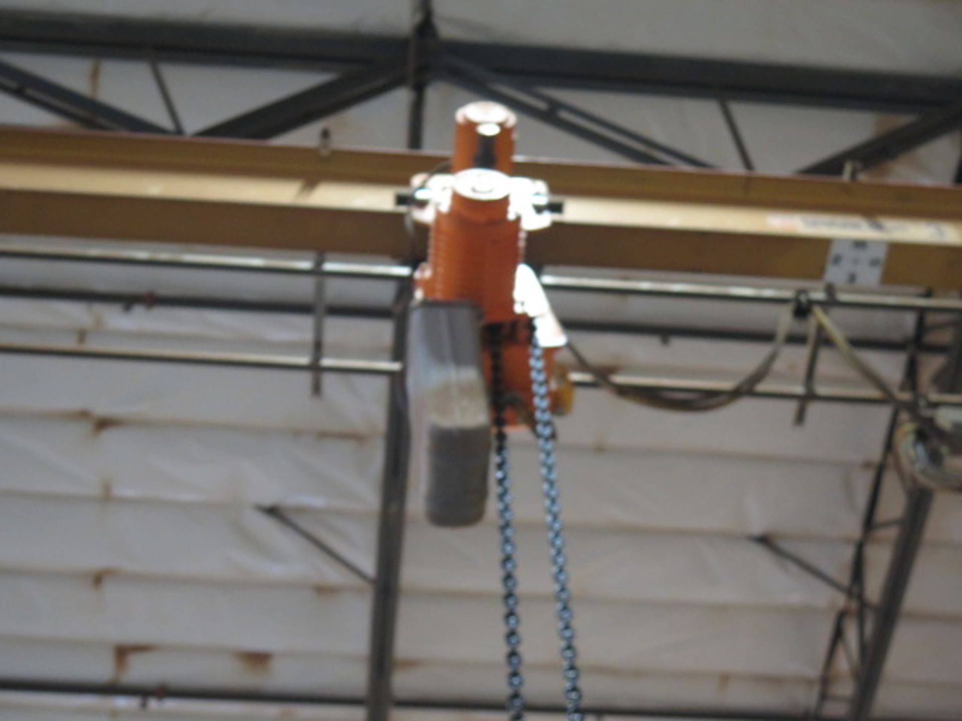 3 Ton Cap Rolling A-Frame Gantry w/ 20 1/2’ Span, Remote Control, 50’ Track & Electrical, SOLD AS IS - Image 9 of 11